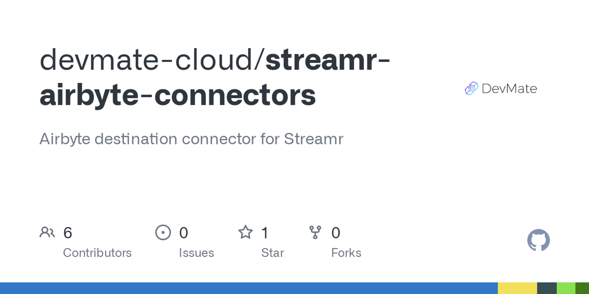 GitHub - devmate-cloud/streamr-airbyte-connectors: Airbyte connectors