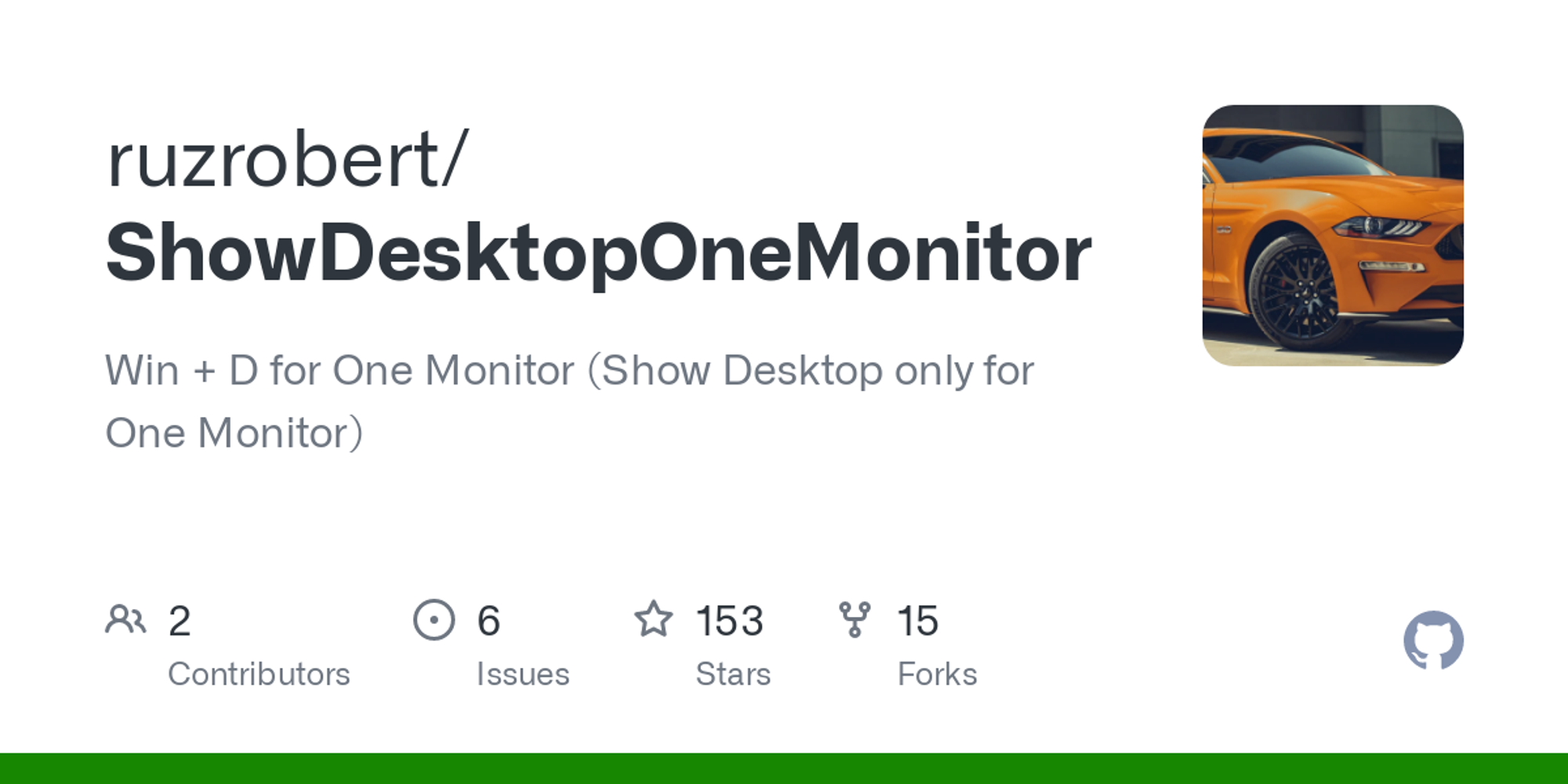 GitHub - ruzrobert/ShowDesktopOneMonitor: Win + D for One Monitor (Show Desktop only for One Monitor)