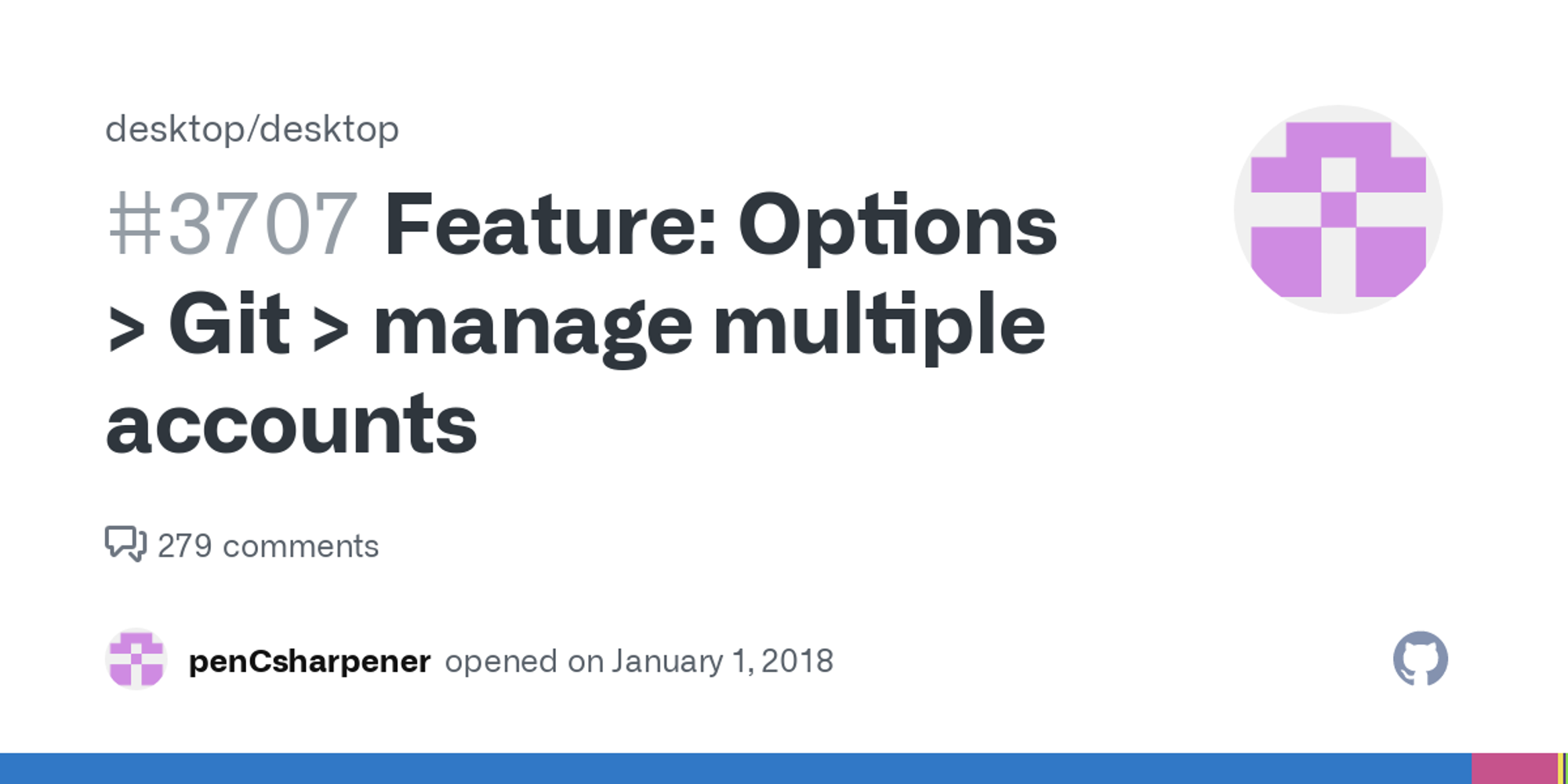 Feature: Options > Git > manage multiple accounts · Issue #3707 · desktop/desktop