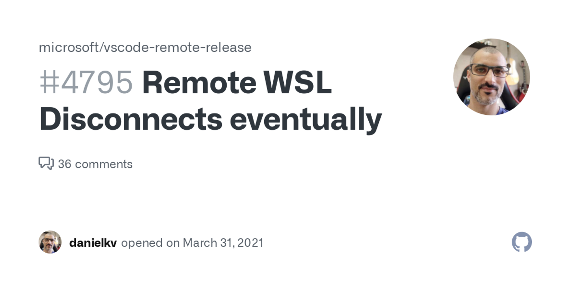 Remote WSL Disconnects eventually · Issue #4795 · microsoft/vscode-remote-release