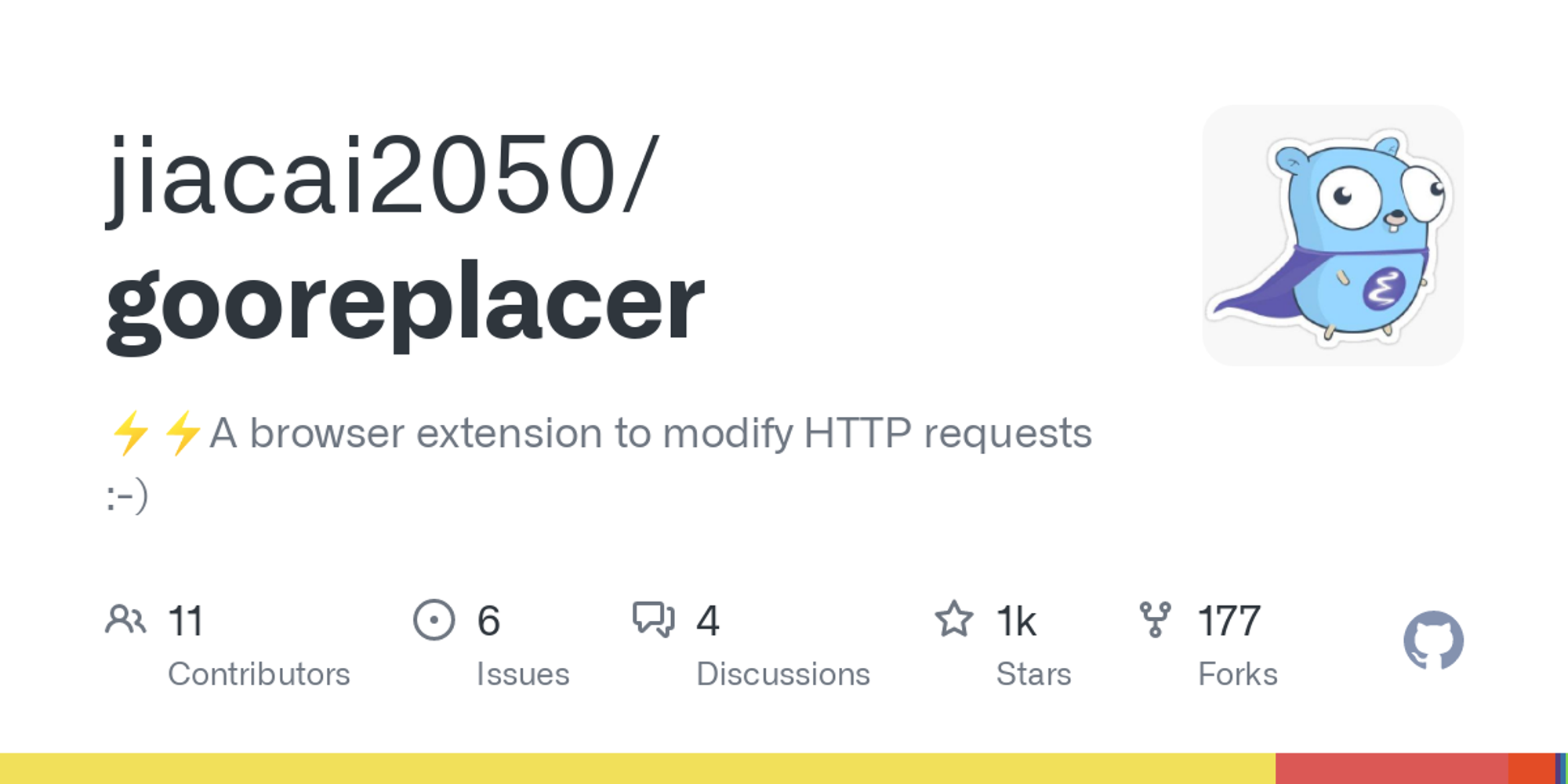 GitHub - jiacai2050/gooreplacer: ⚡️⚡️A browser extension to modify HTTP requests :-)