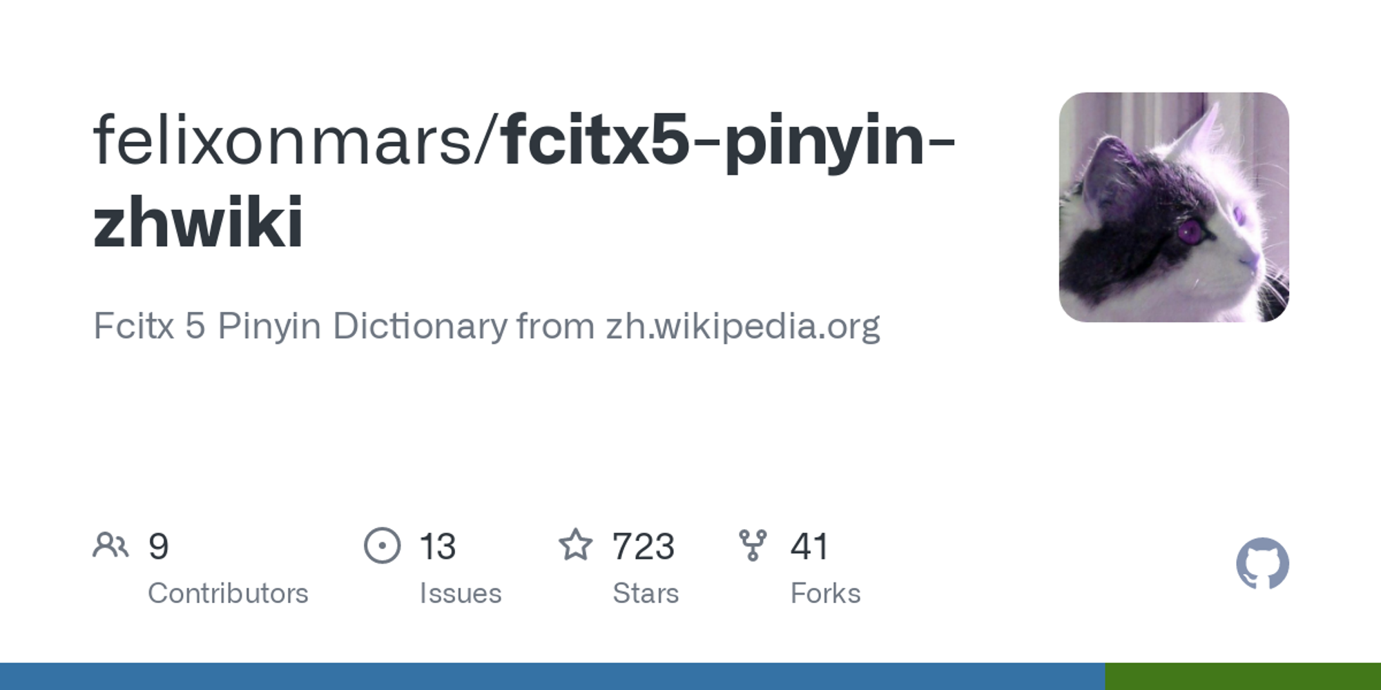 GitHub - felixonmars/fcitx5-pinyin-zhwiki: Fcitx 5 Pinyin Dictionary from zh.wikipedia.org