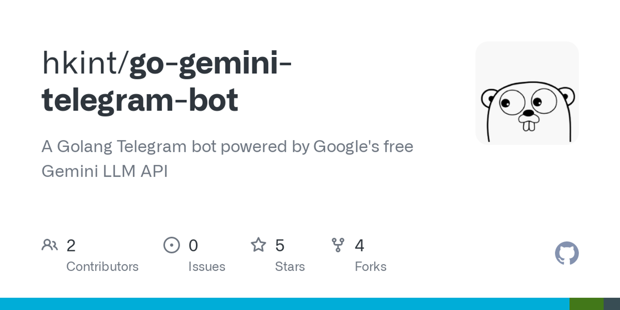 GitHub - hkint/go-gemini-telegram-bot: A Golang Telegram bot powered by Google's free Gemini LLM API