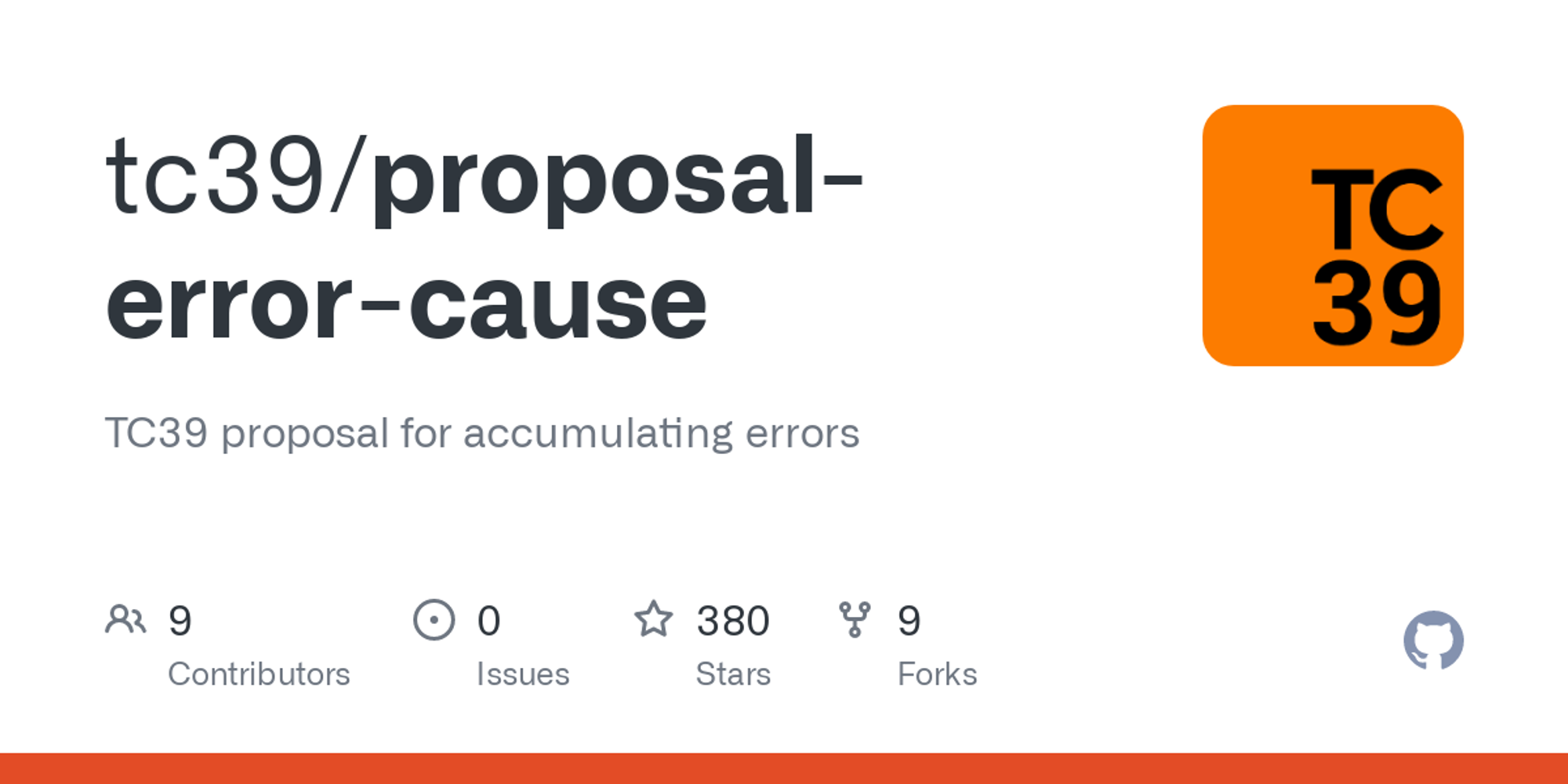 GitHub - tc39/proposal-error-cause: TC39 proposal for accumulating errors