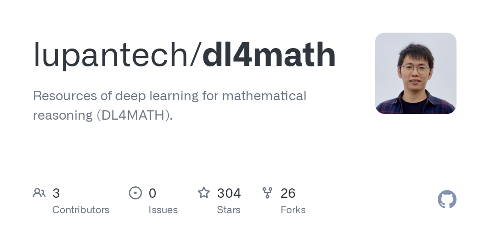 GitHub - lupantech/dl4math: Resources of deep learning for mathematical reasoning (DL4MATH).