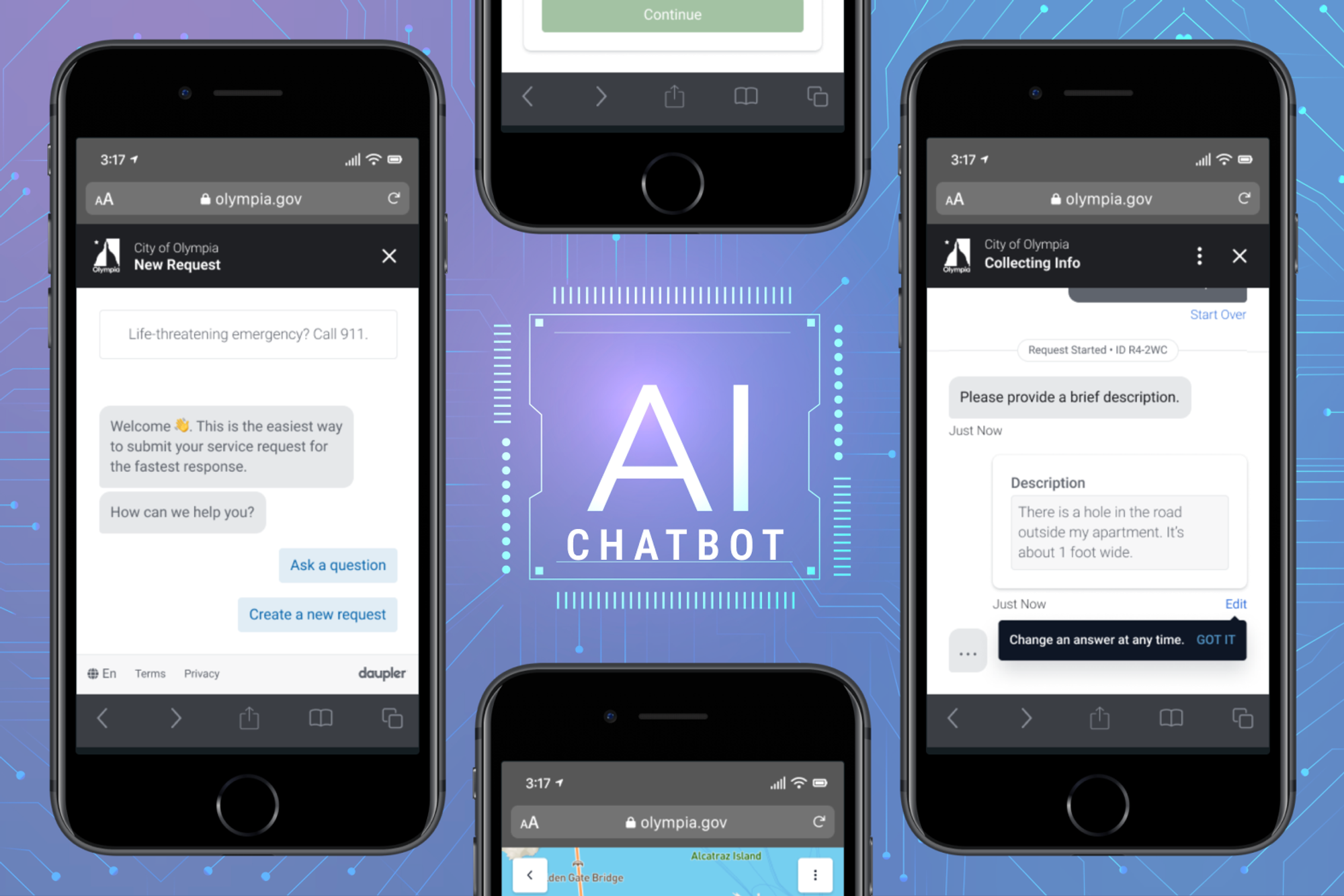 AI-Powered Service Request Chatbot (2 Column)