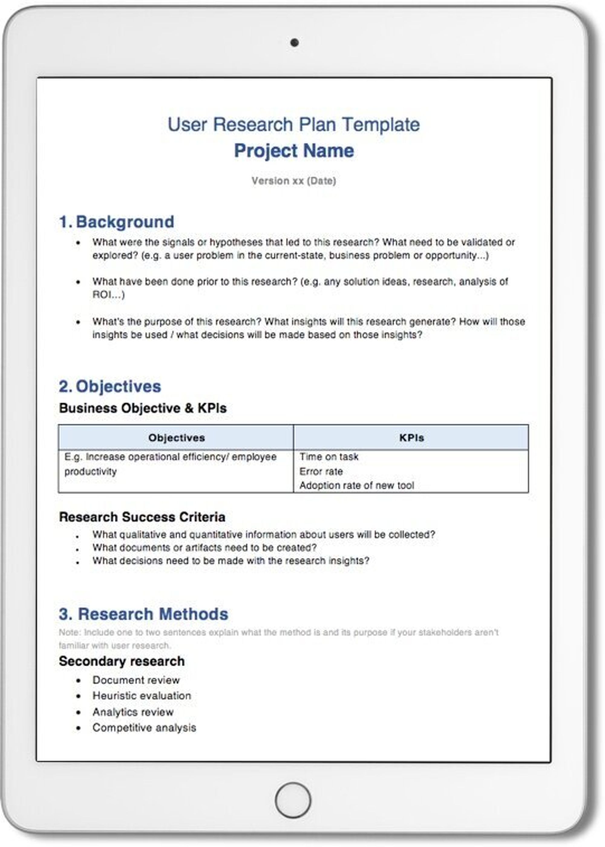UX Research Templates