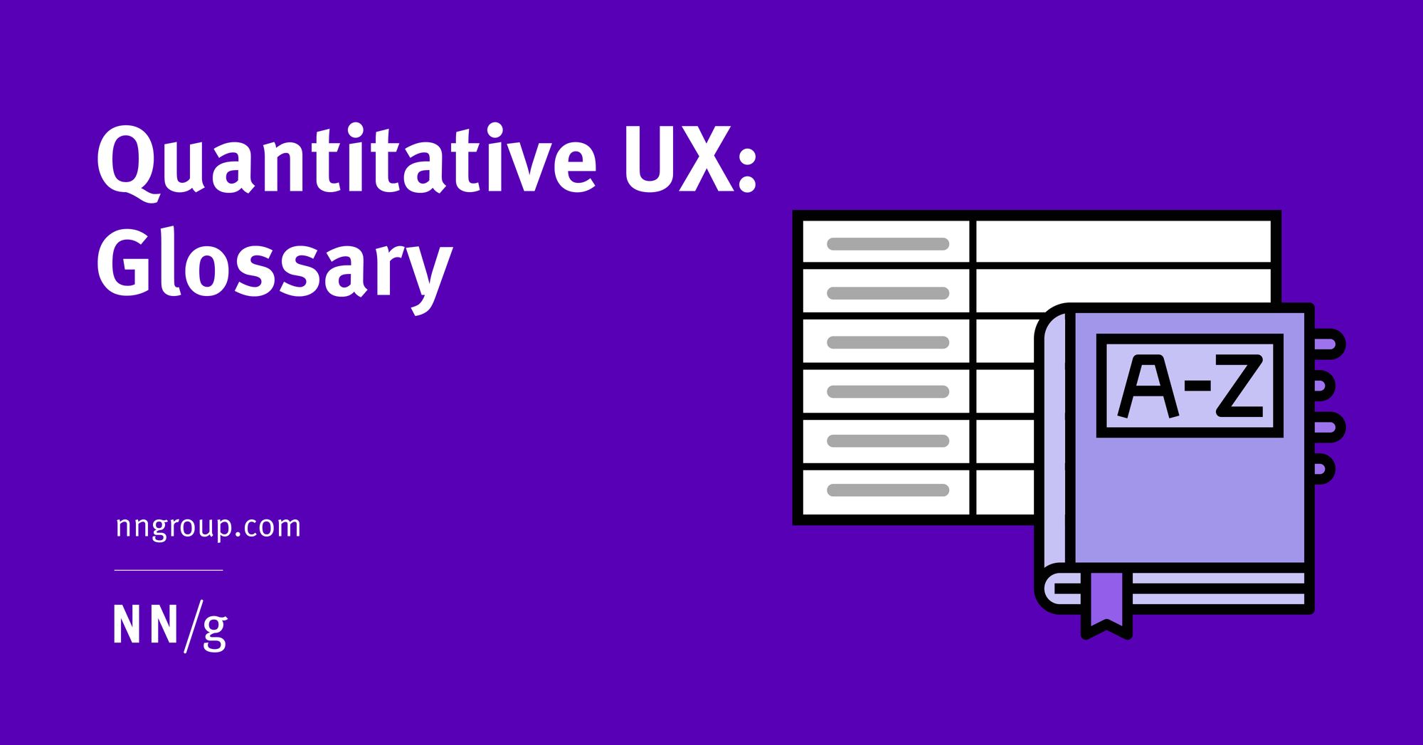 Quantitative UX: Glossary