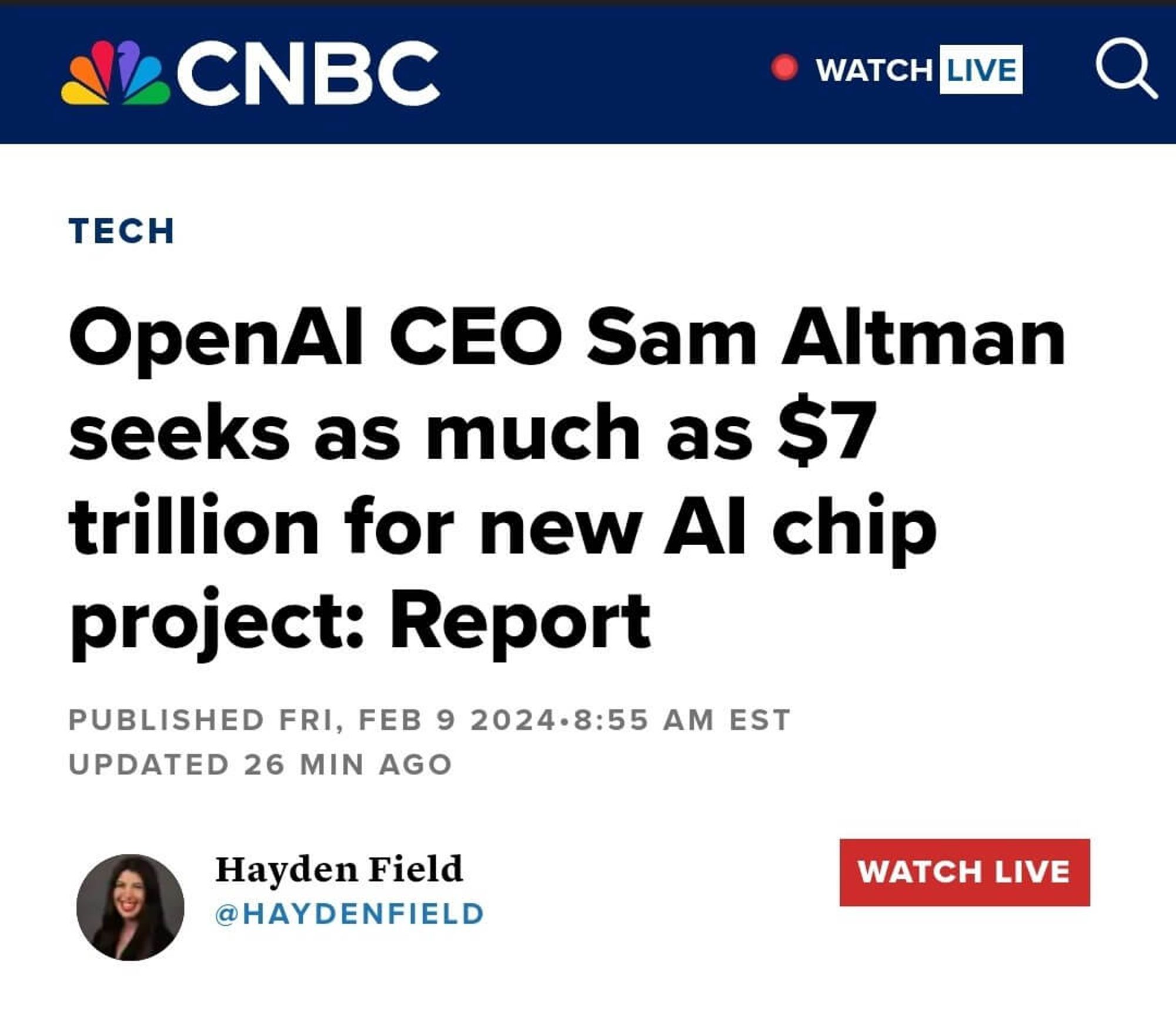 Sam Altman is raising $7T for Chip Company