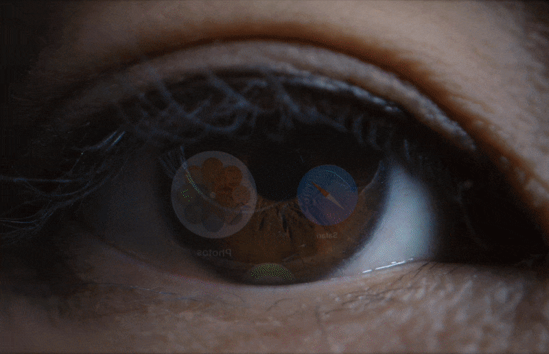 Vision Pro 眼动追踪，图片来源：Apple
