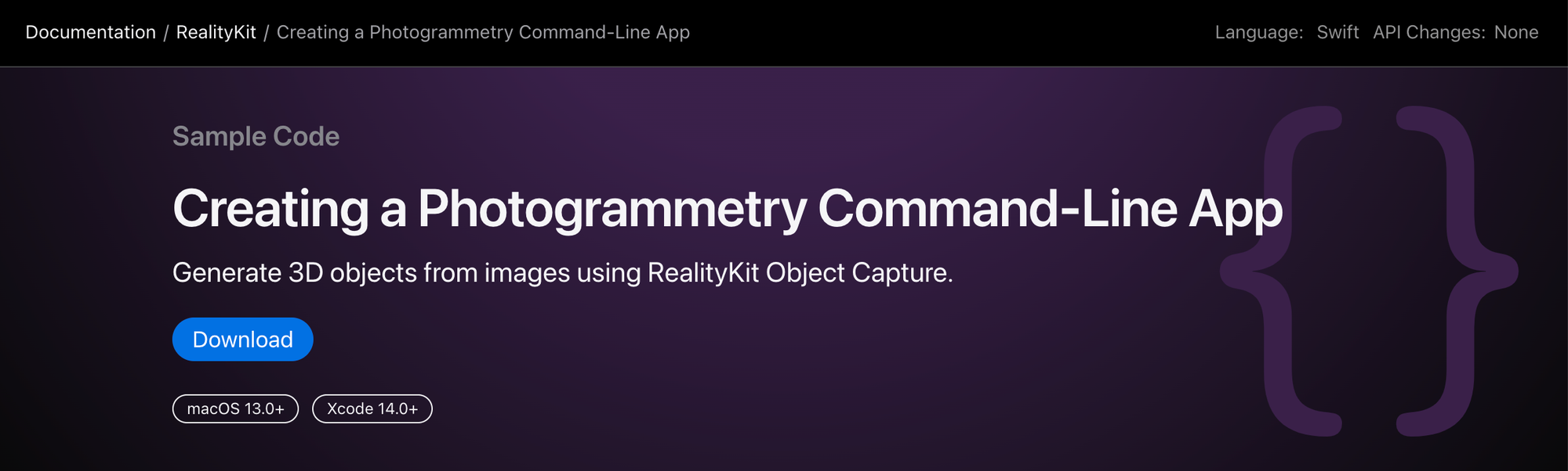 https://developer.apple.com/documentation/realitykit/creating_a_photogrammetry_command-line_app