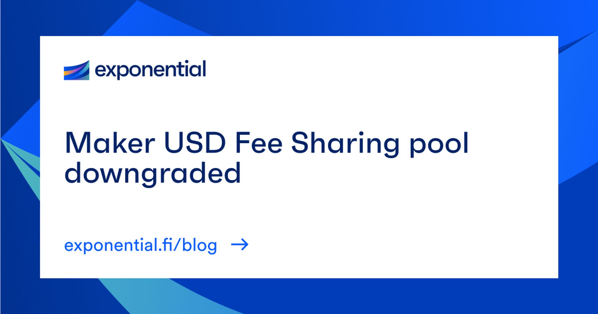 Rating action: Maker USD Fee Sharing pool downgraded blog cover image