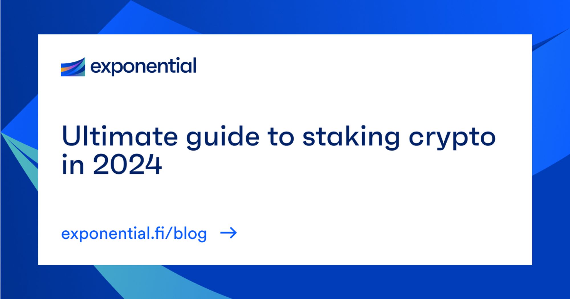 Ultimate guide to staking crypto in 2024 blog cover image