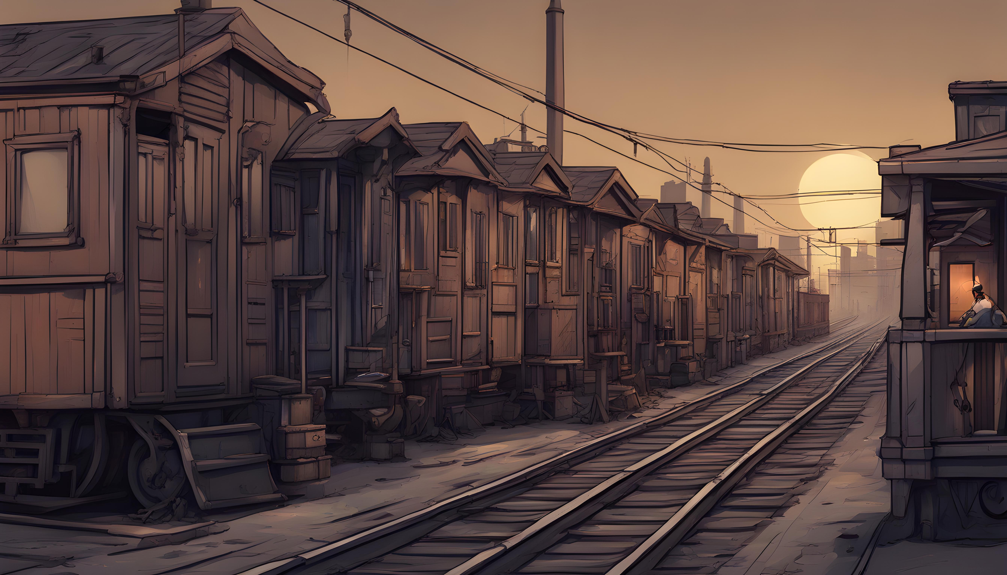 An alternative for housing, some people live in the abandoned train cars.