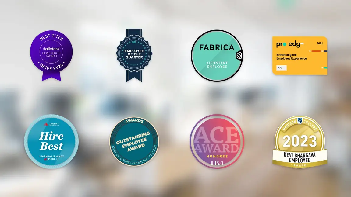 Digital badges for employee recognition