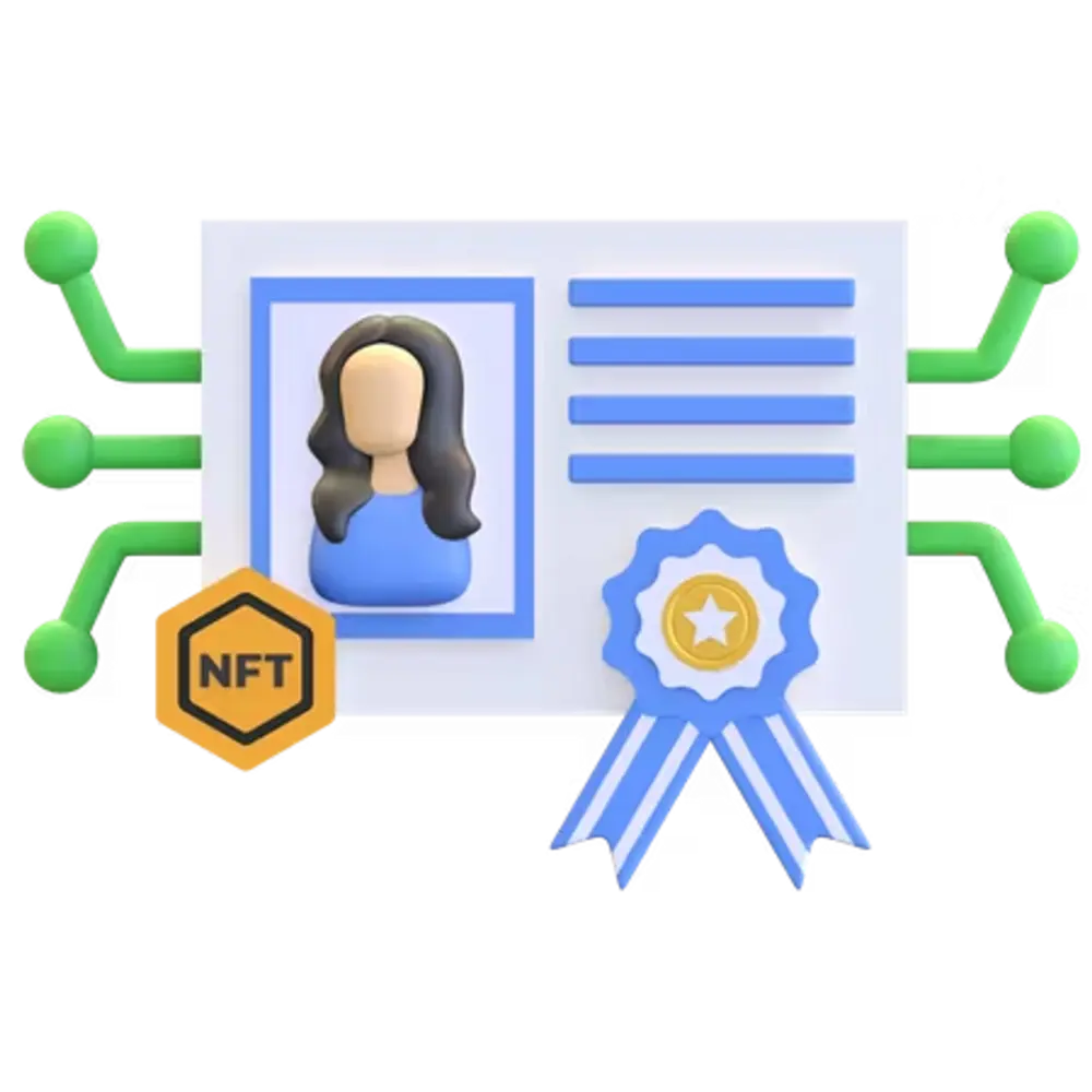 NFT Digital Certificate Illustration