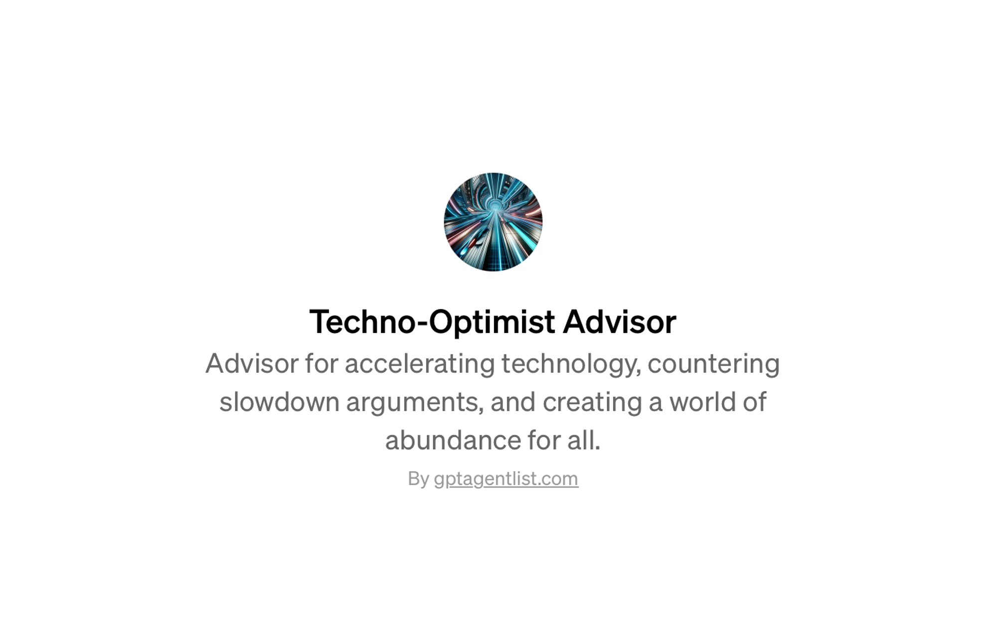 Techno-Optimist Advisor