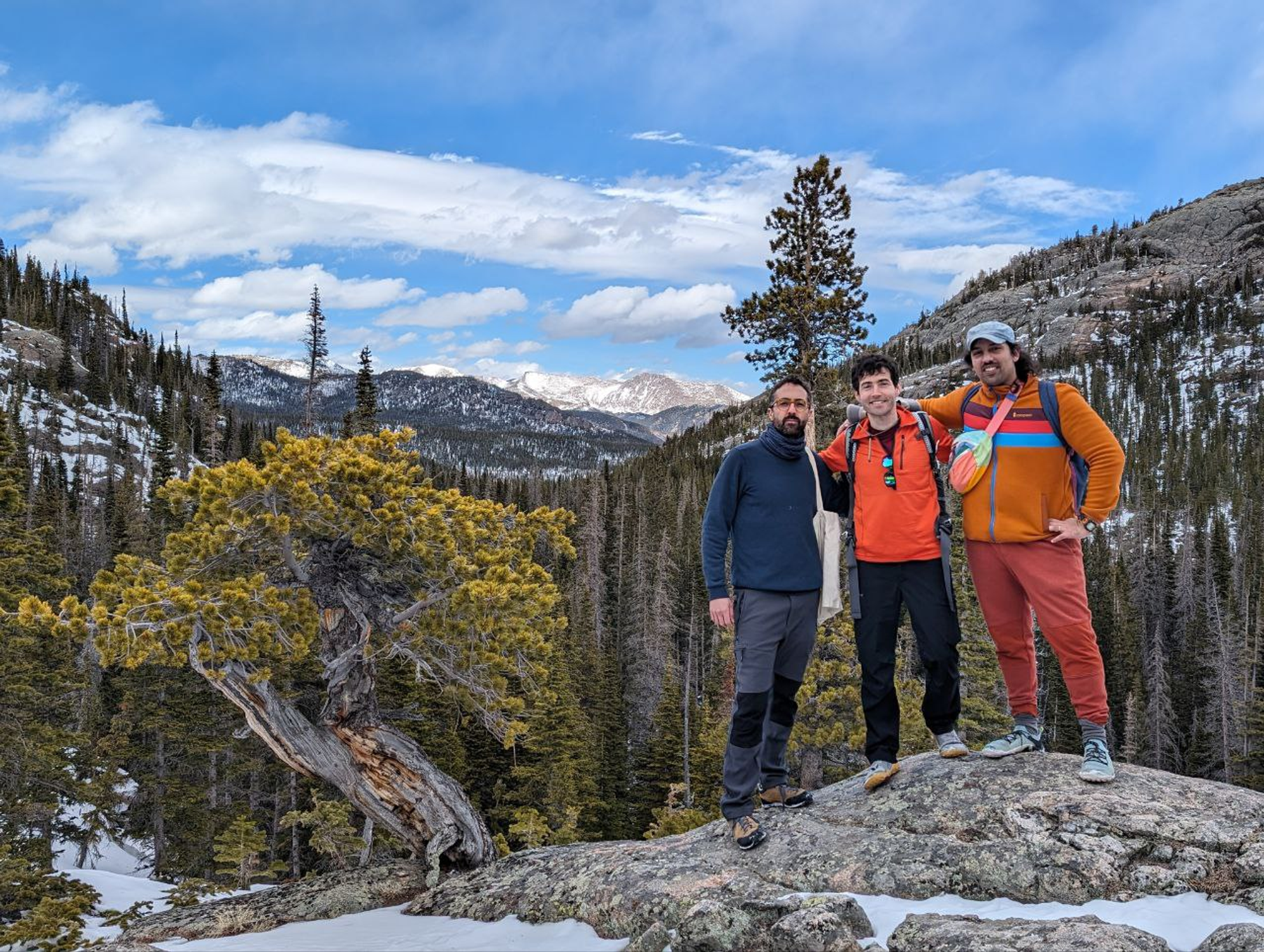 The SenseMakers crew, in our first real-world meetup in the beautiful Rockies. From left to right: Pepo, Ronen, Shahar