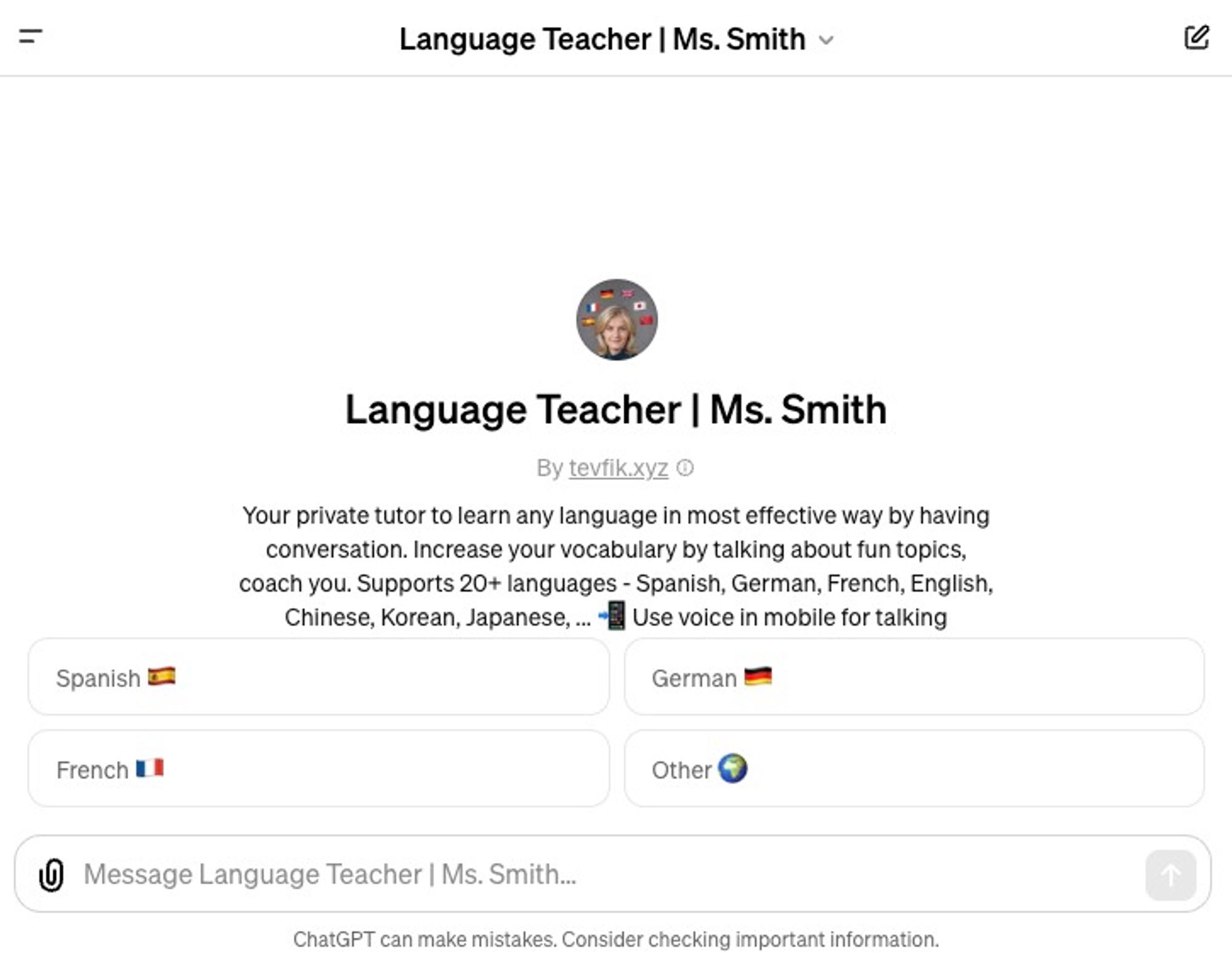https://chat.openai.com/g/g-RR3RCyK8N-language-teacher-ms-smith?ref=therundown