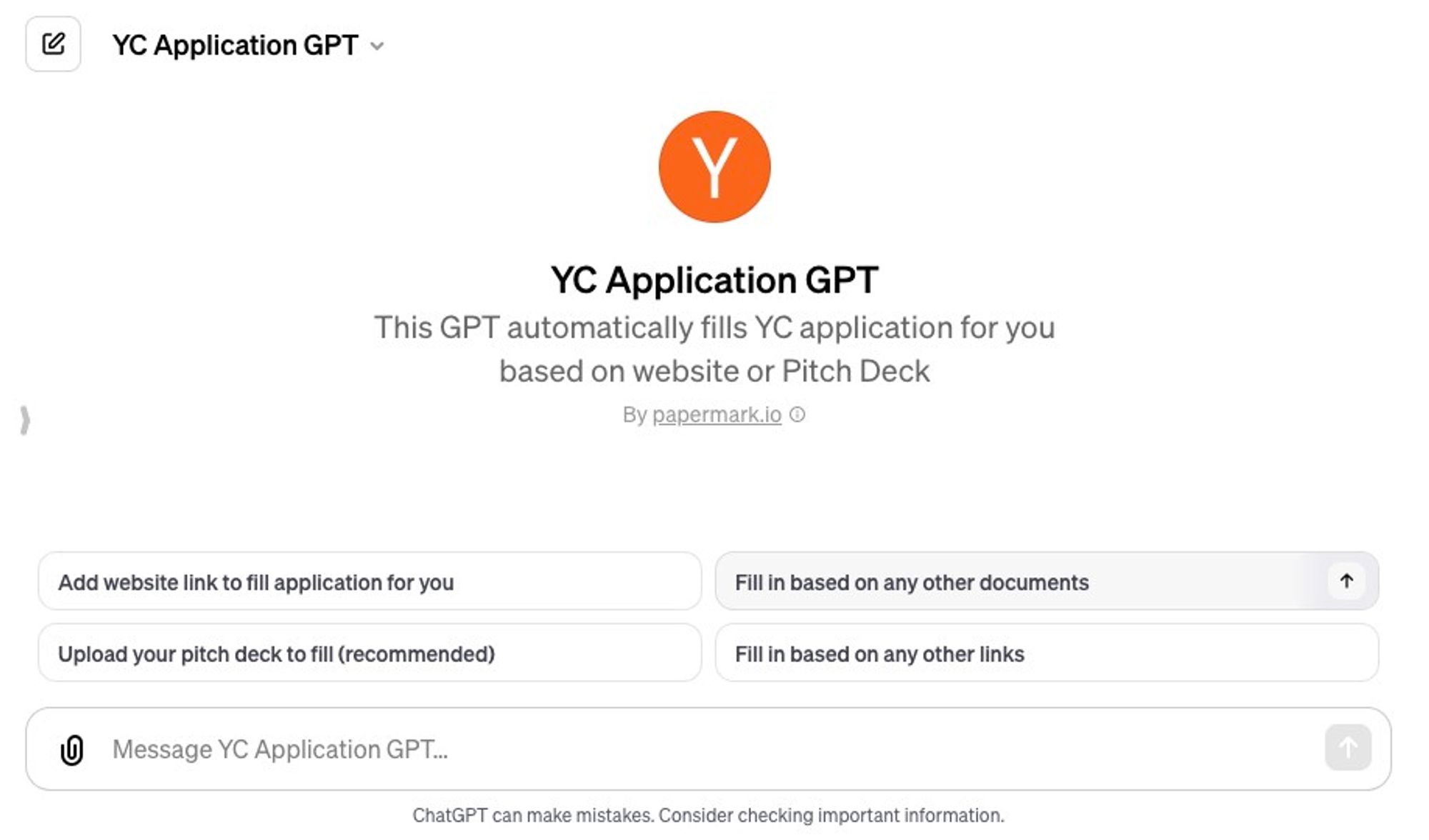 YC Application GPT