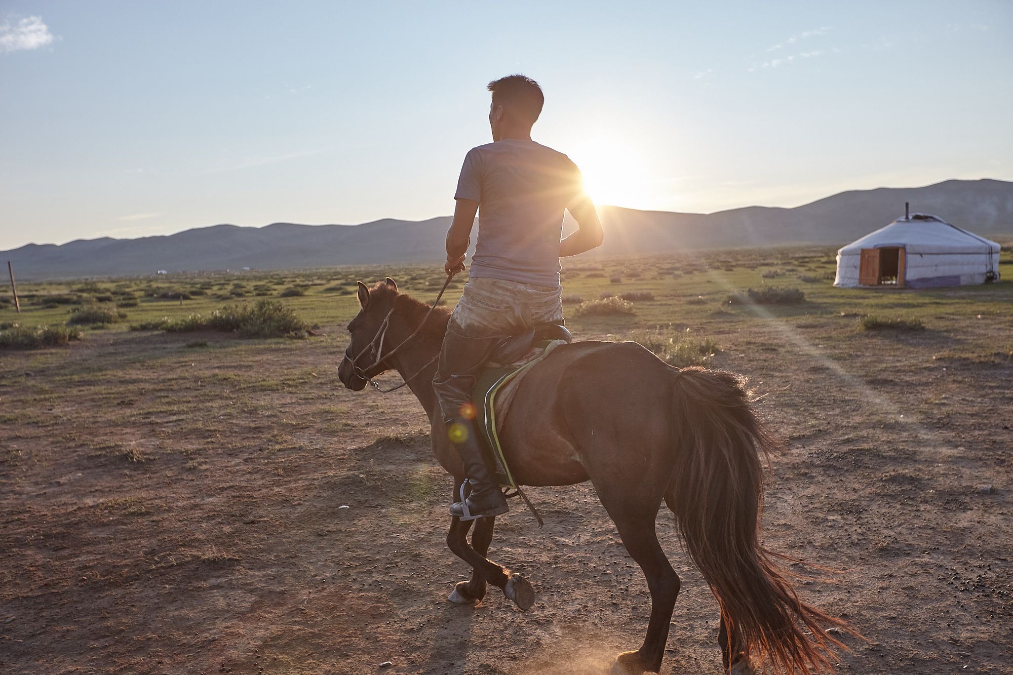 The pastoralists in the Gobi Desert, Mongolia