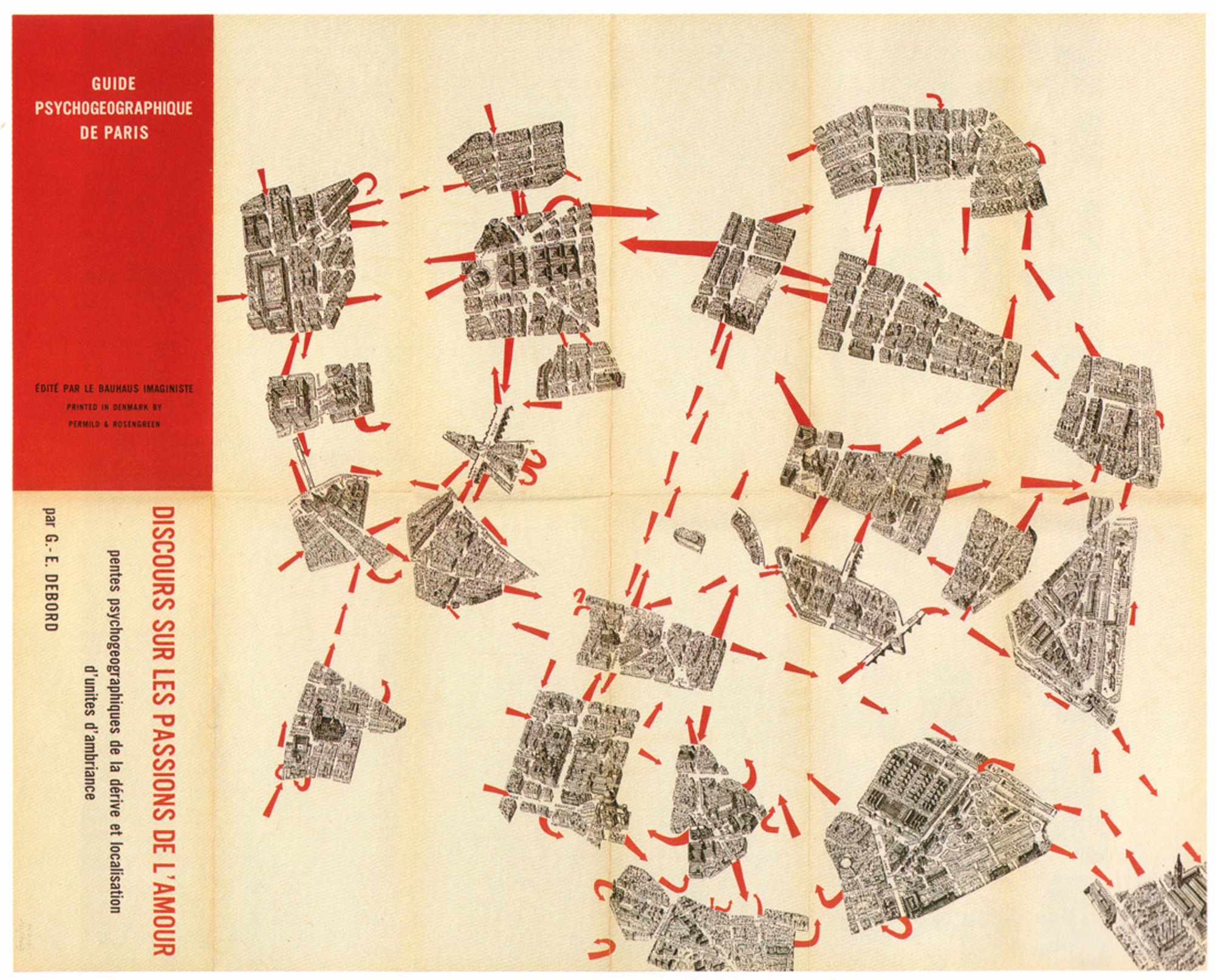 "Psychogeographic guide of Paris," Guy Debord, 1955 (Imaginary Museum)