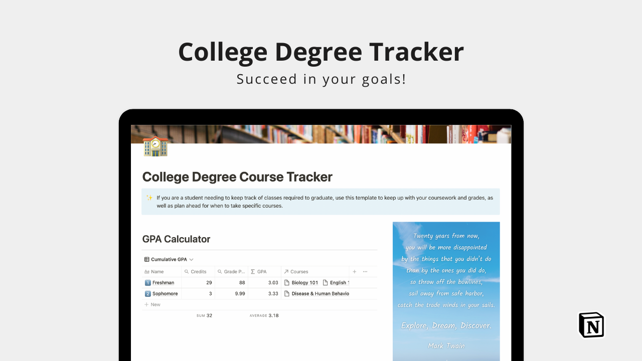 College Degree Course Tracker