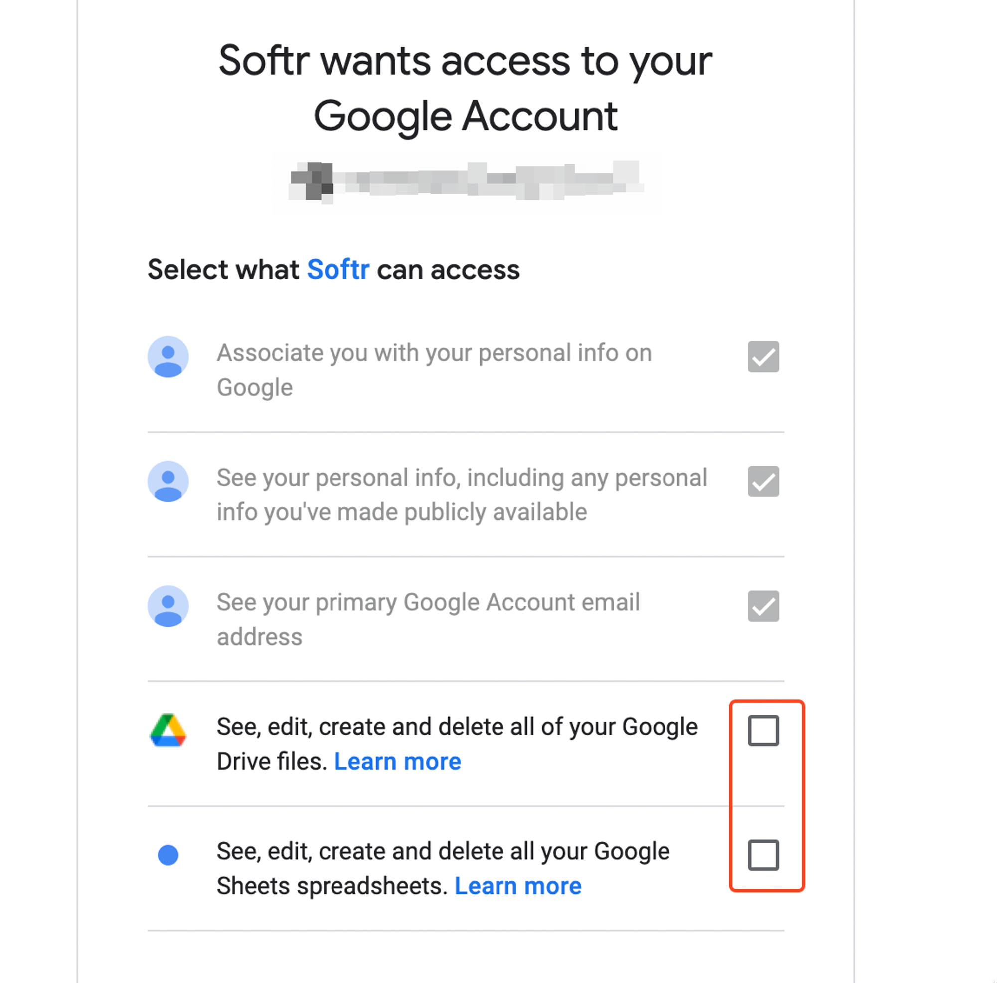 Providing Softr with the required permissions