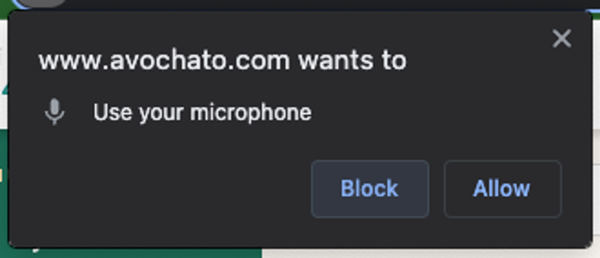 Prompt from Google Chrome