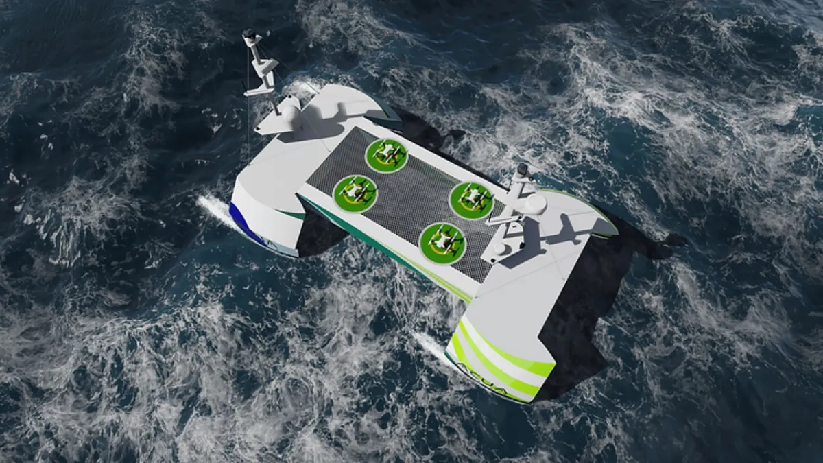A hydrogen-powered autonomous ship could help decarbonize maritime transport