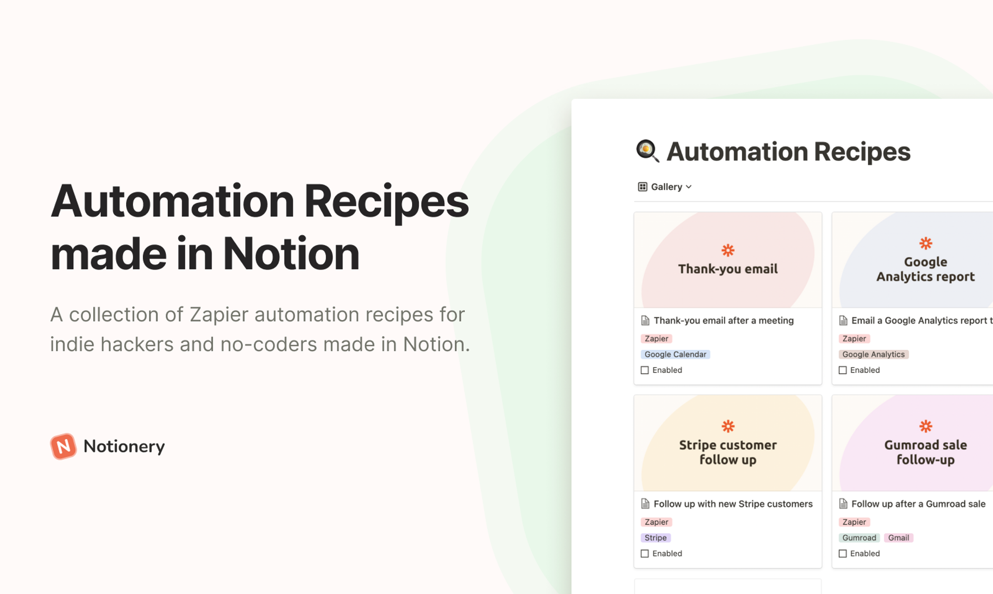 Automation Recipes in Notion