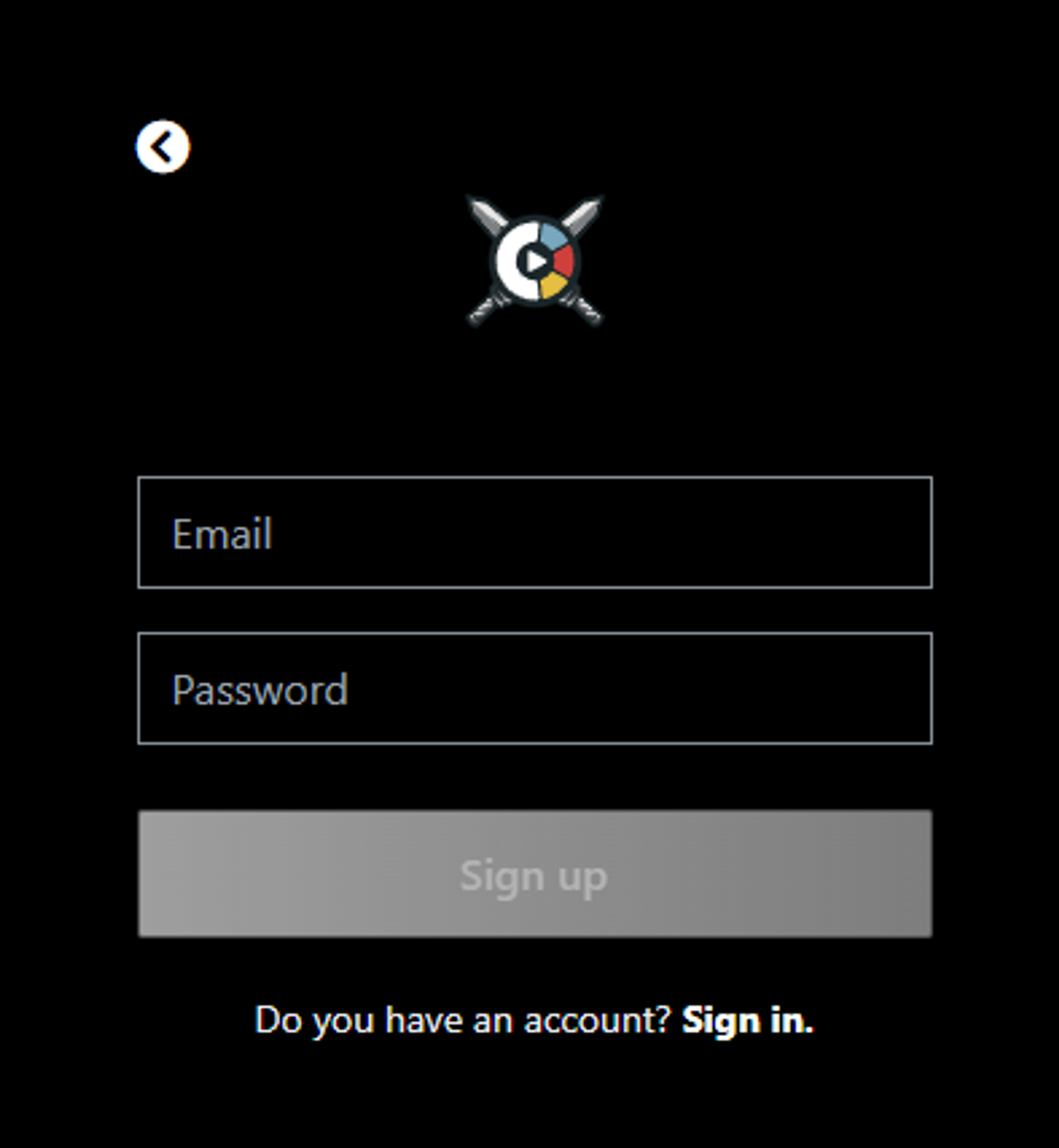 With a email and password combination 