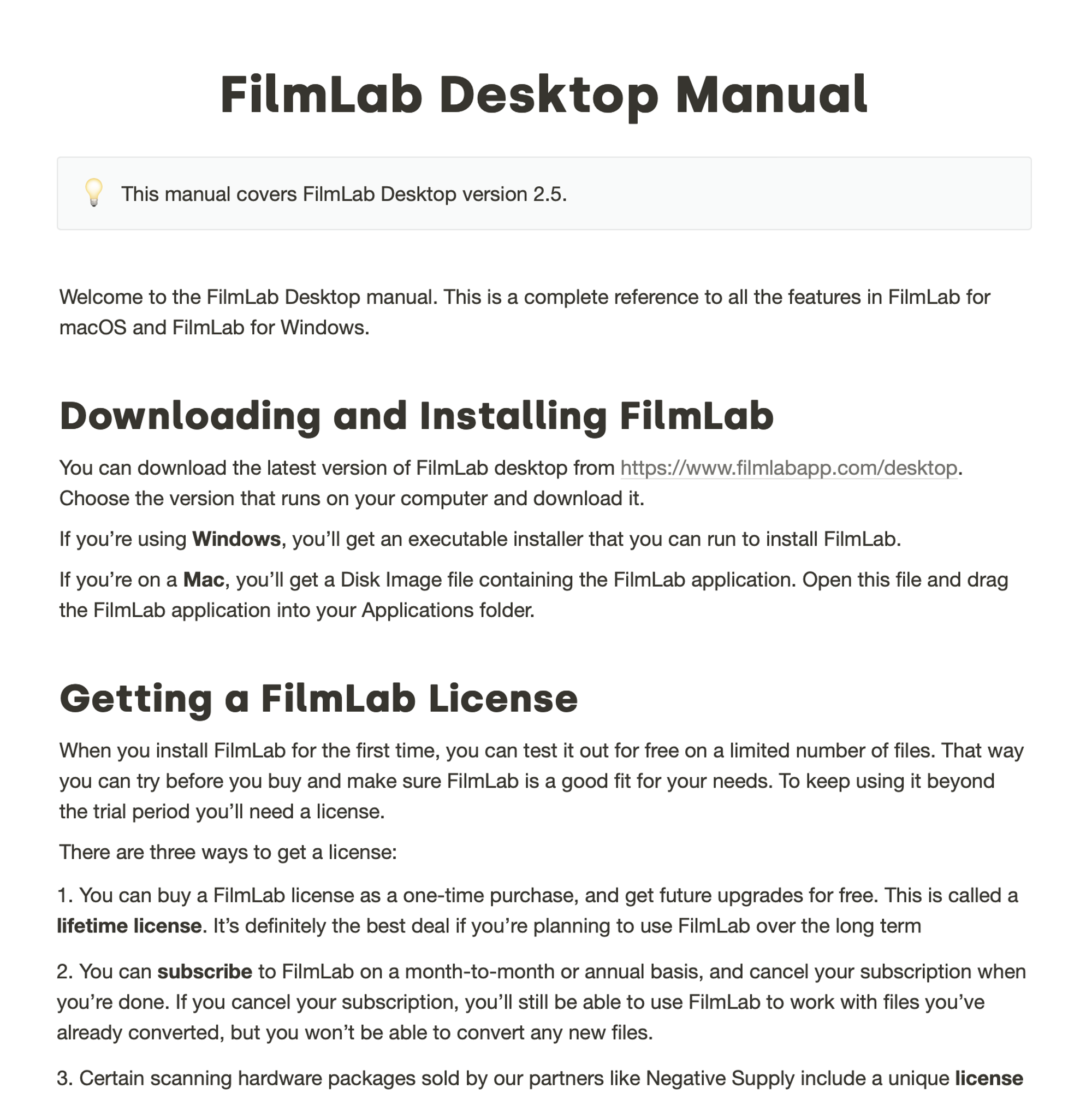FilmLab finally has a manual!