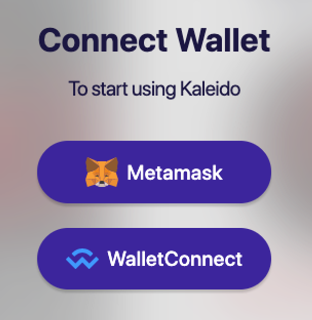 Wallet接続画面