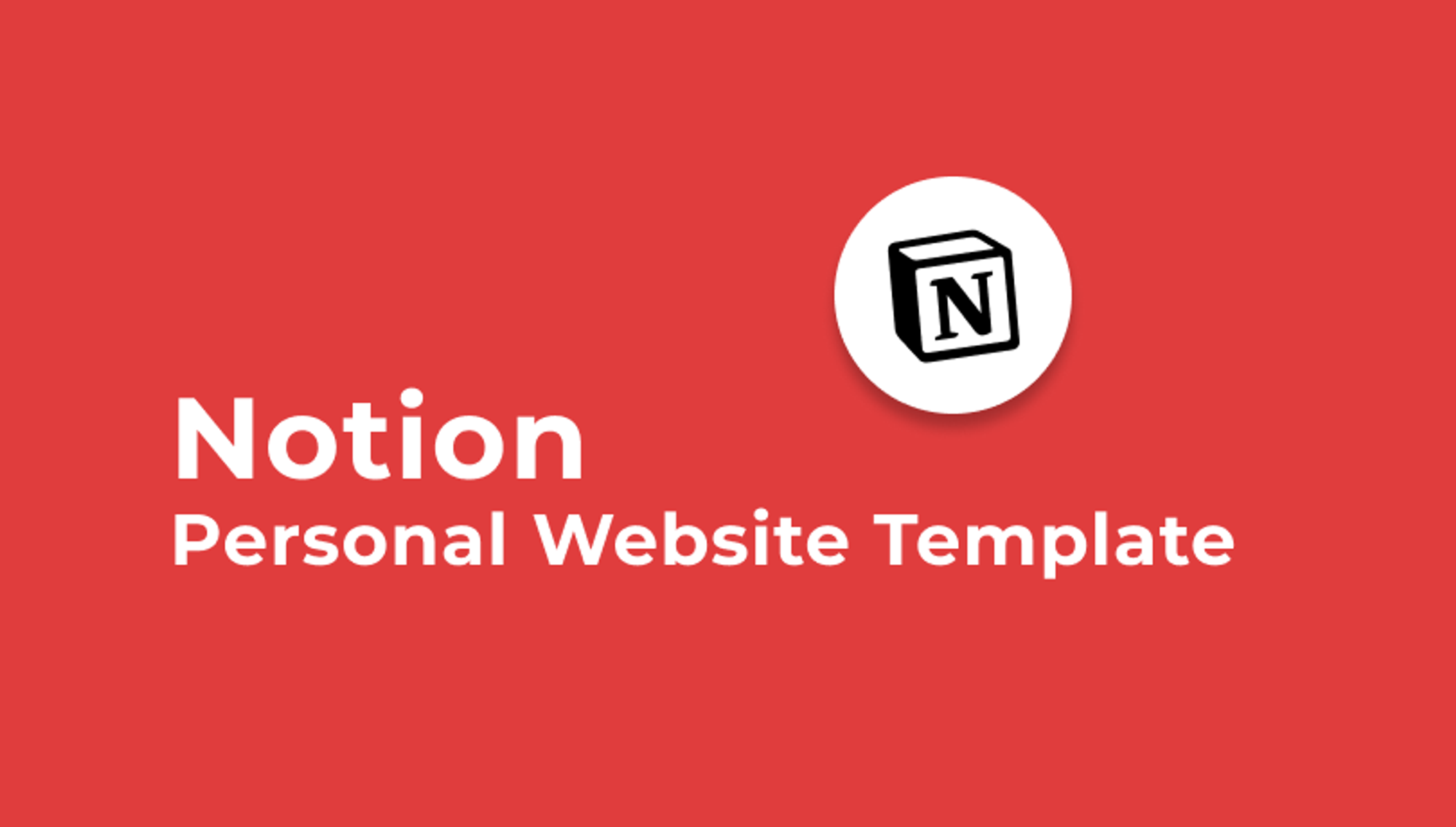 Notion - Personal Website Template