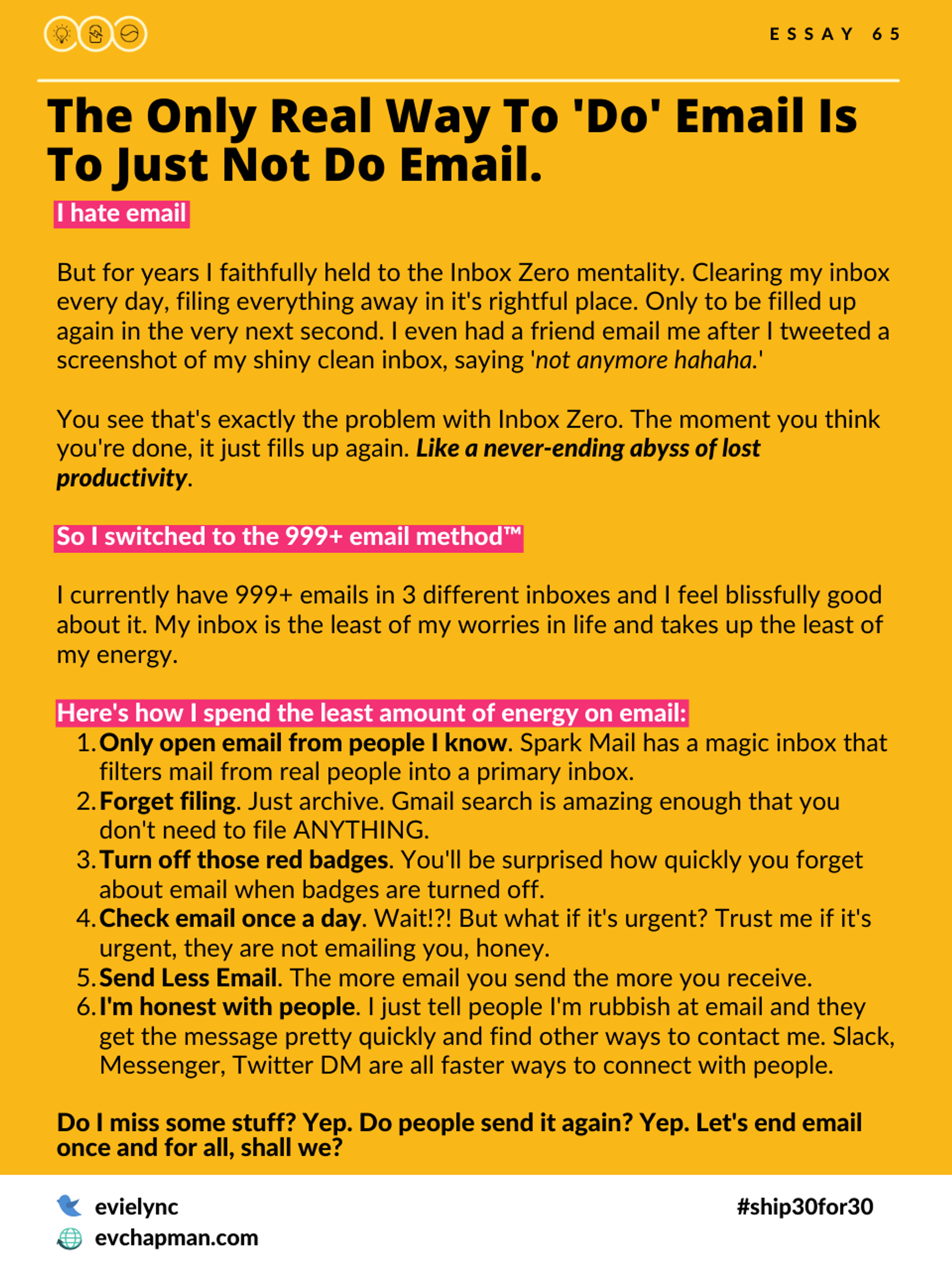 The Only Real Way To 'DO' Email Is To Just Not Do Email