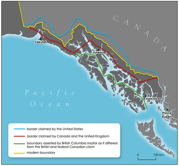 Địa hình vịnh hẹp đã khiến việc phân chia biên giới Mỹ - Canada gặp khó khăn vào năm 1867