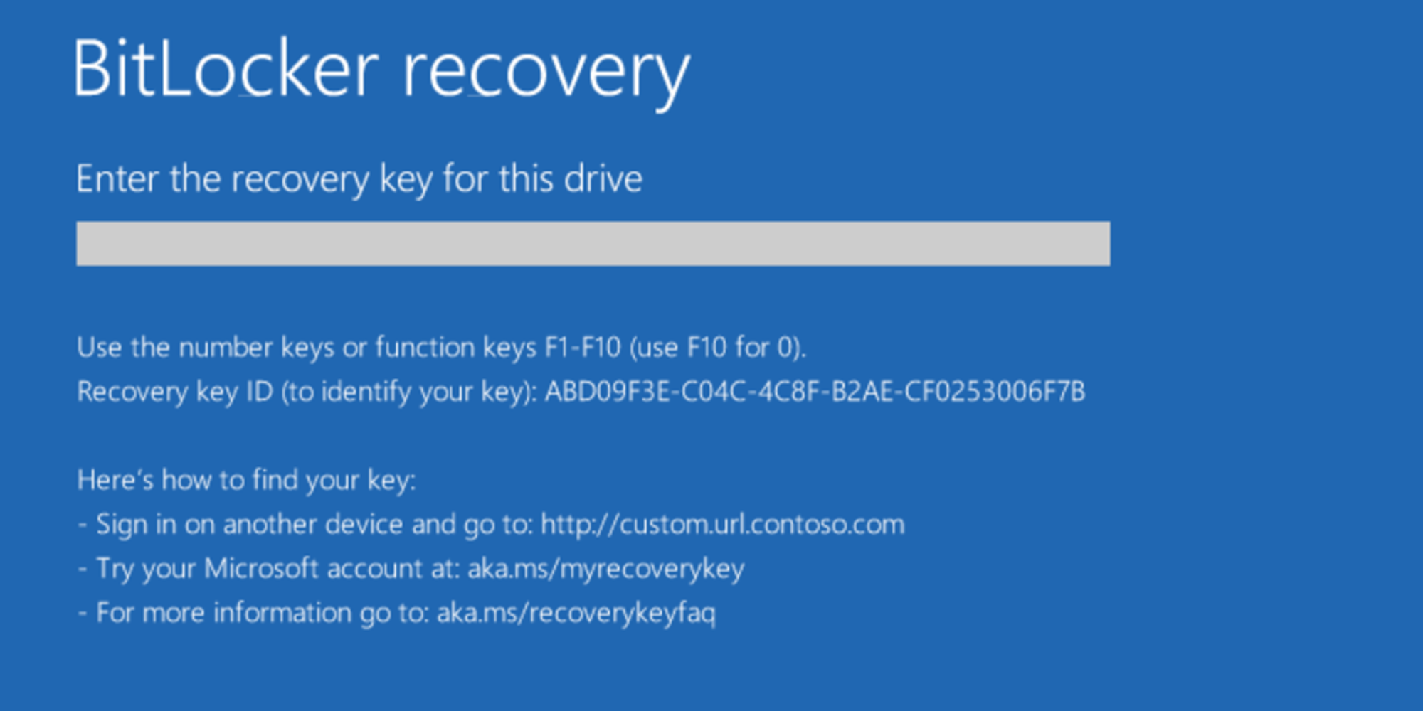Enter recovery key