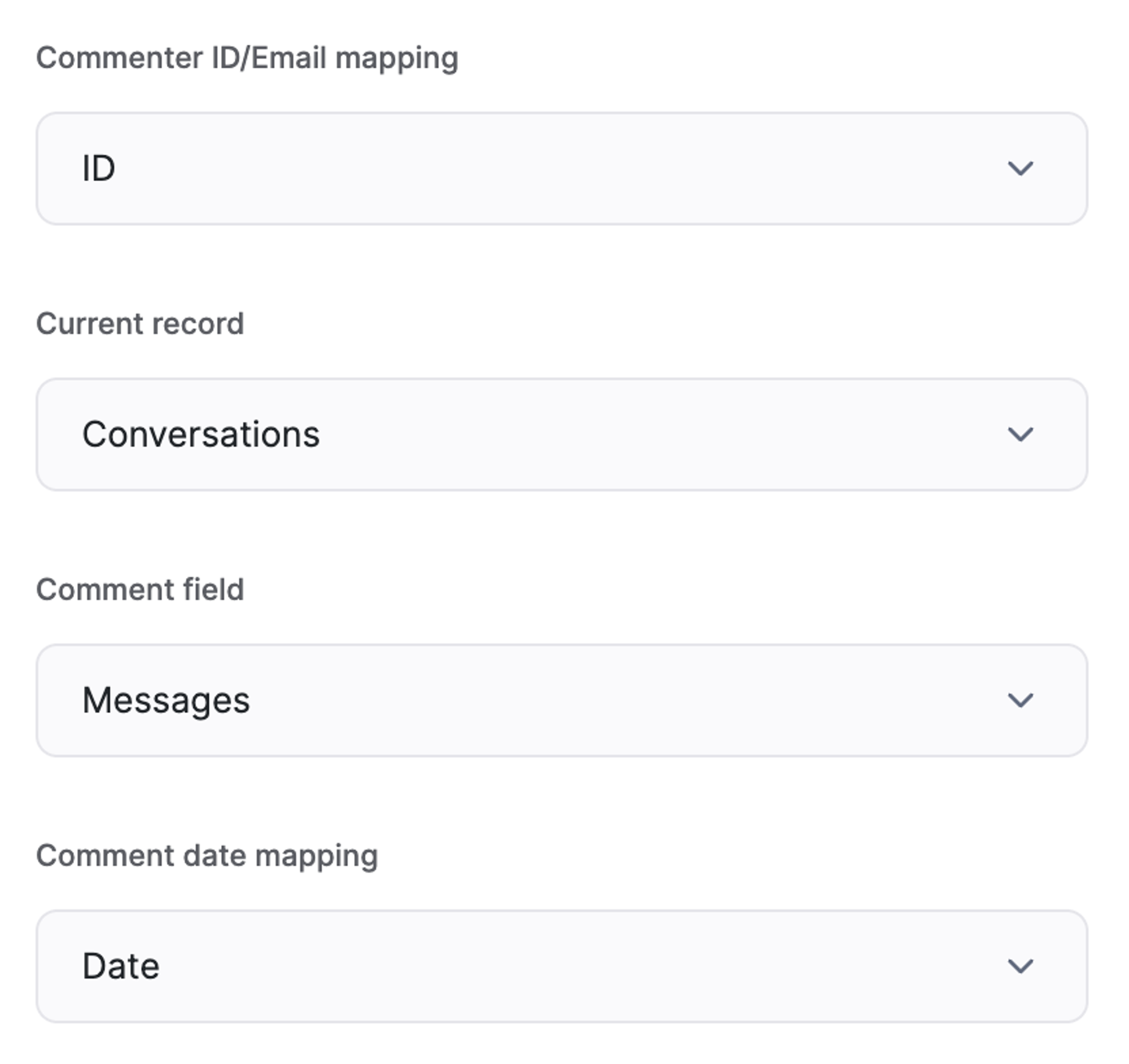 Comment block mapping