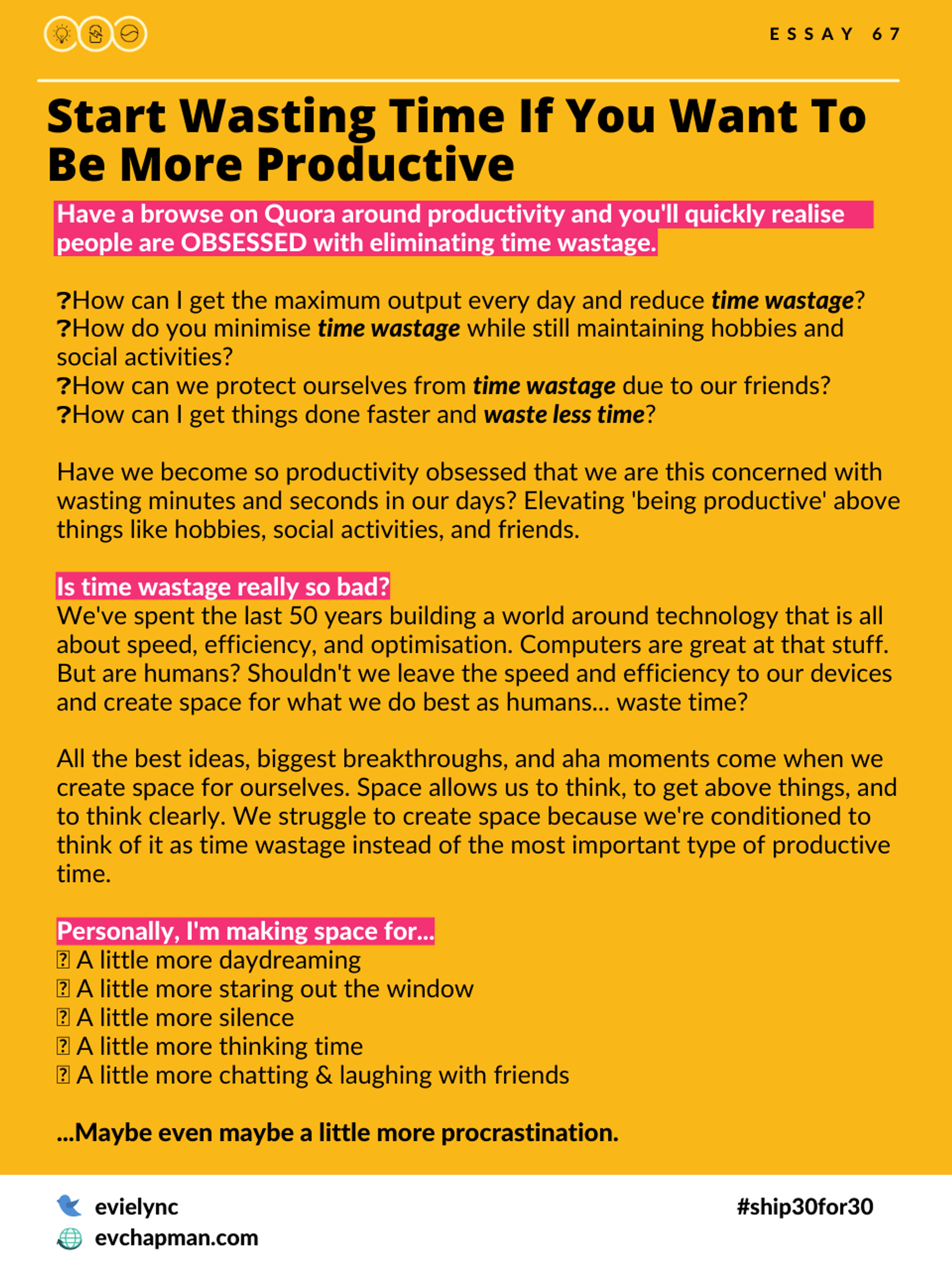 Start Wasting Time If You Want To Be More Productive
