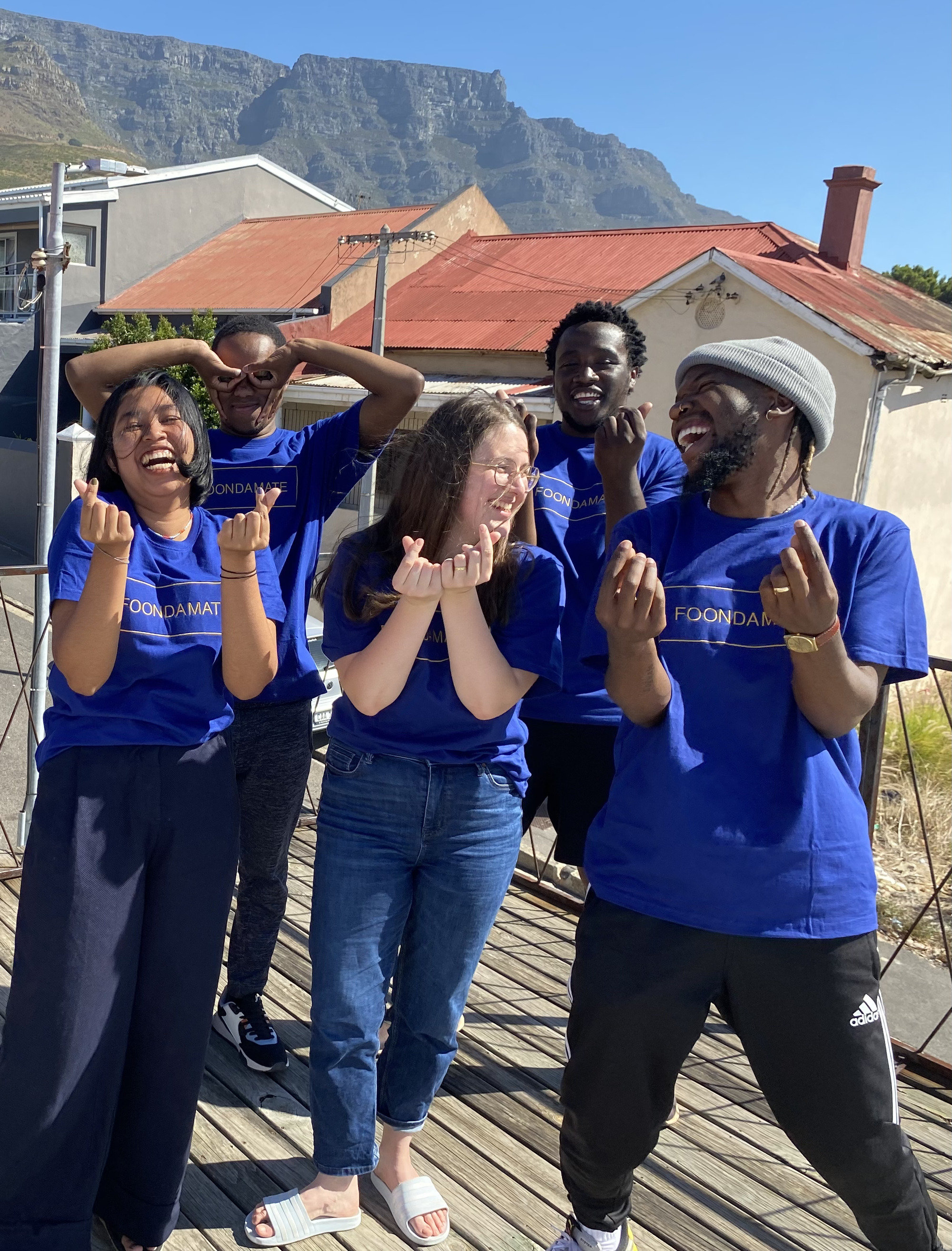 Members of the FoondaMate team in Cape Town, South Africa