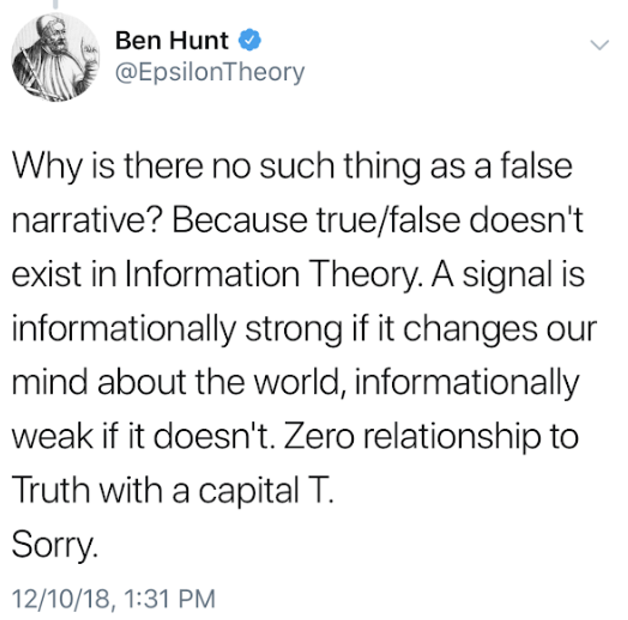 No such things as false narratives