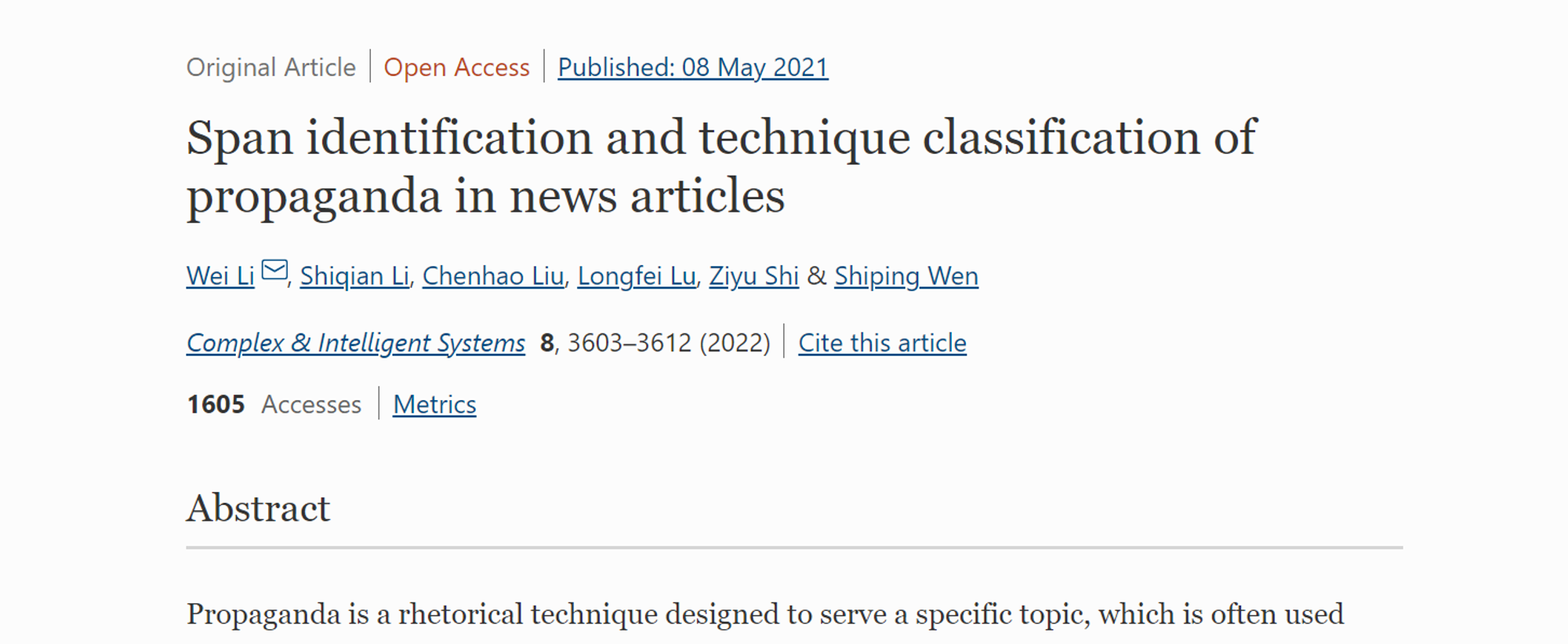 Research on Propaganda Detection in News Articles
