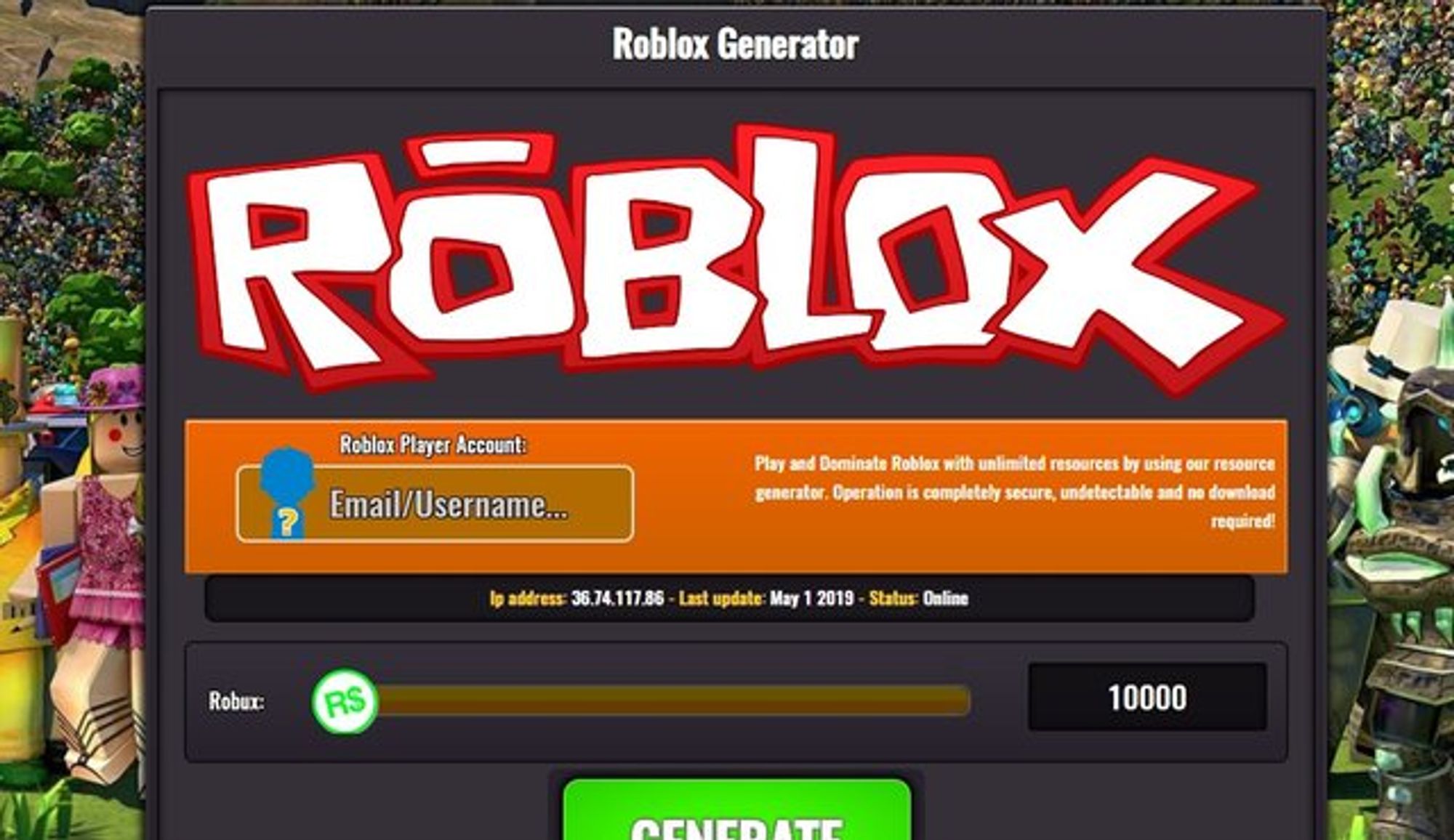 Roblox Free Robux Generator No Human Verification No Survey 2020