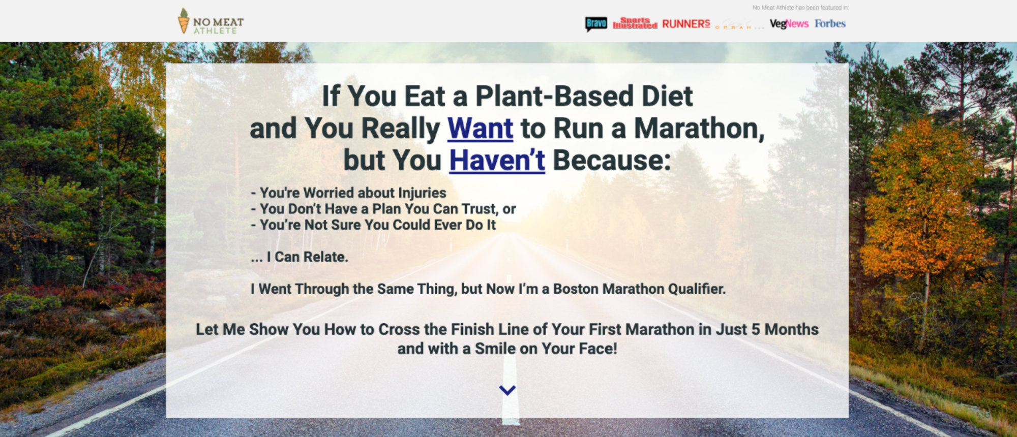 Marathon Roadmap by No Meat Athlete