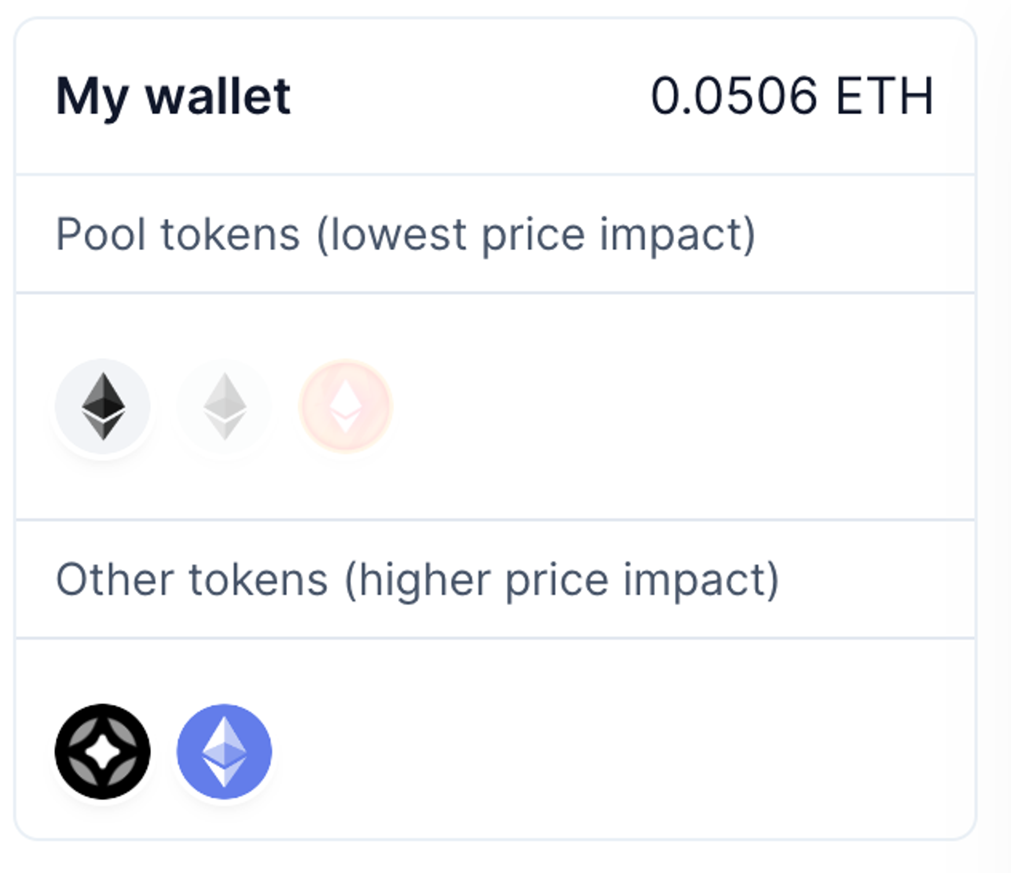 On this rETH-ETH Balancer pool, I am able to zap in with not only ETH, WETH and rETH, but also STG.