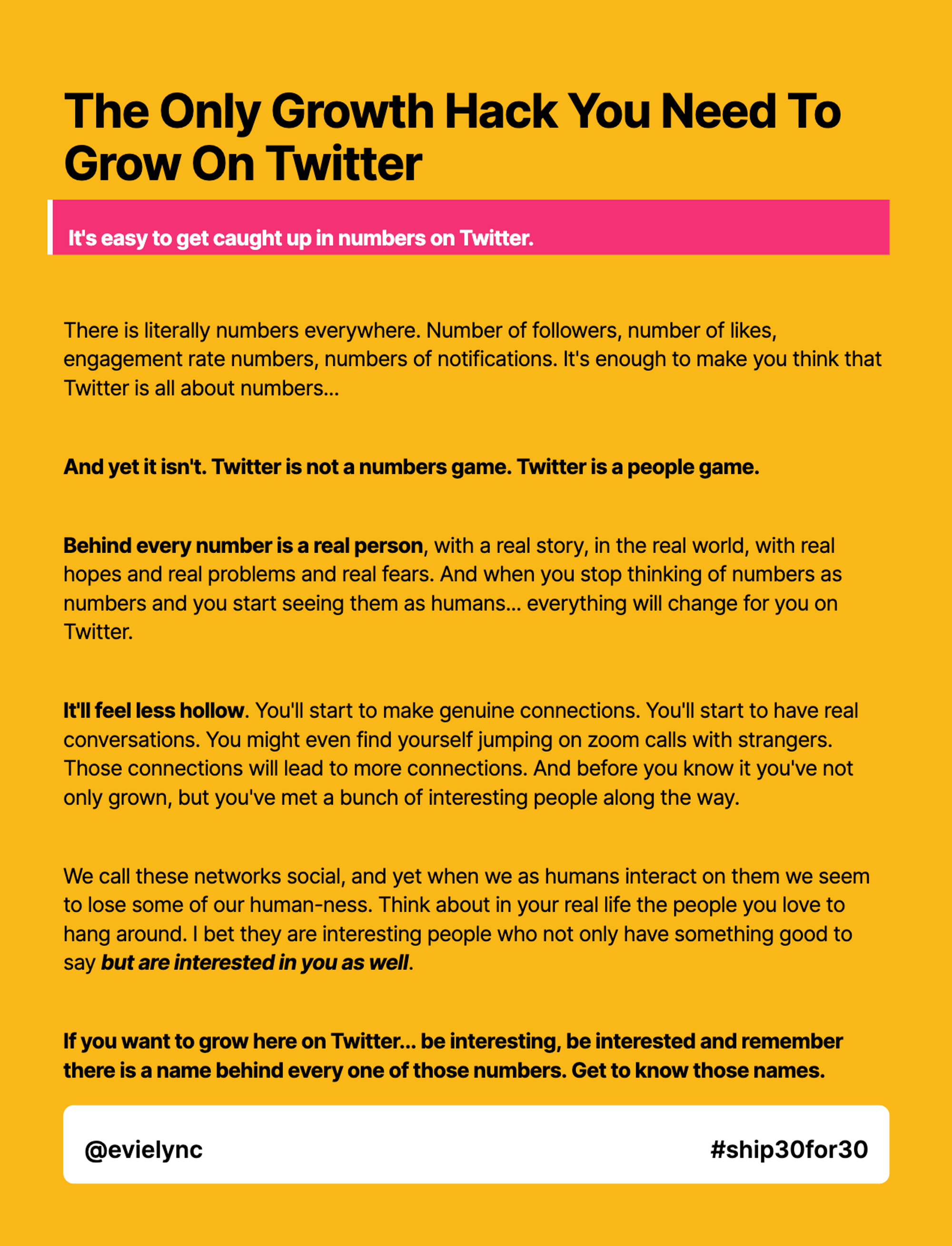 The Only Growth Hack You Need To Grow On Twitter