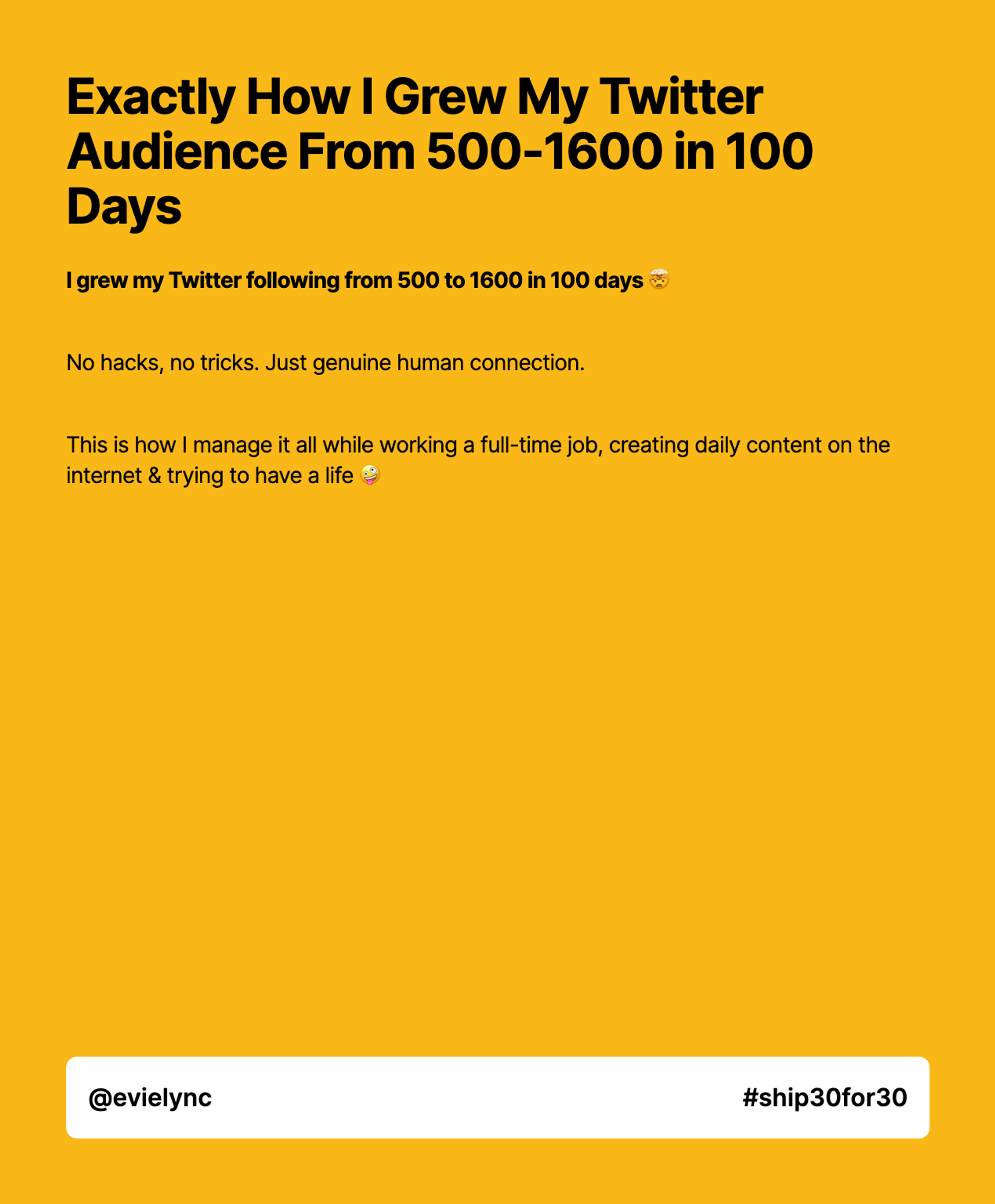 Exactly How I Grew My Twitter Audience From 500-1600 in 100 Days