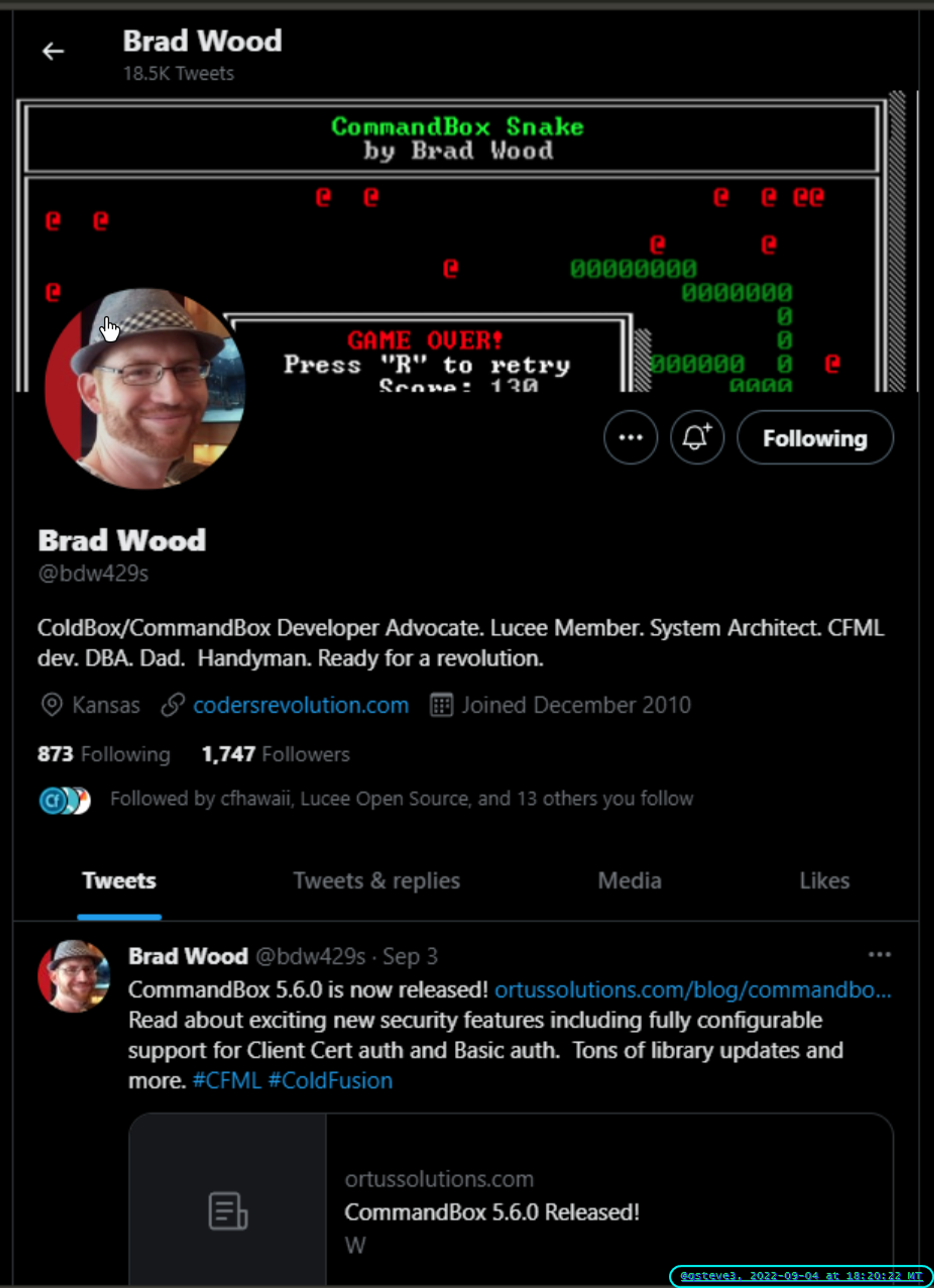 REMINDER - Brad Wood - Who is he…really?