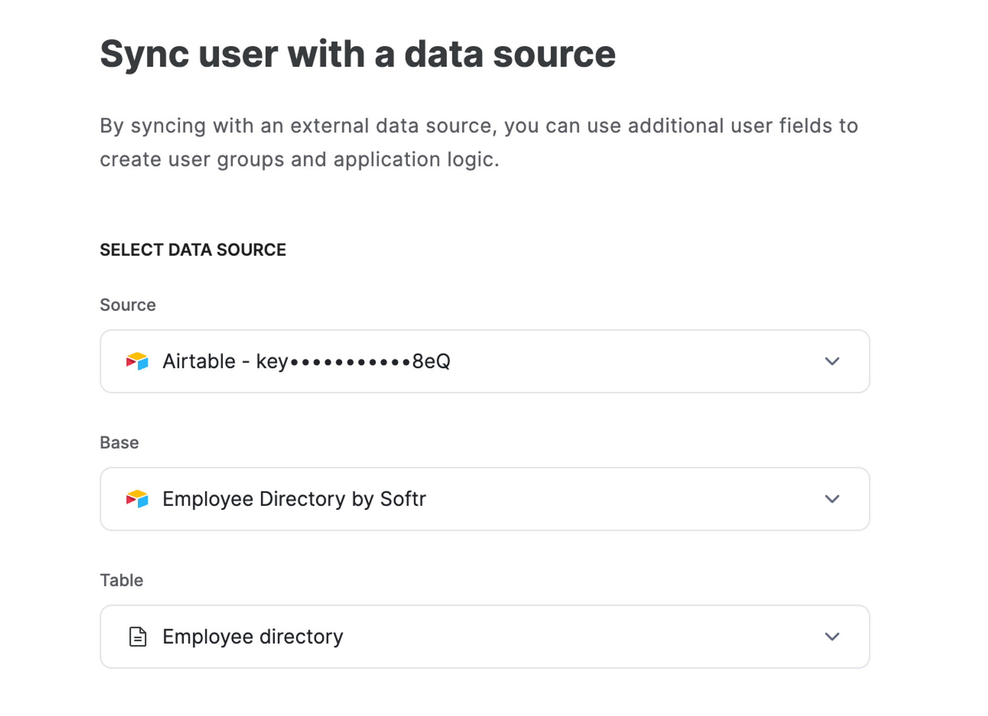 Mapping data source 